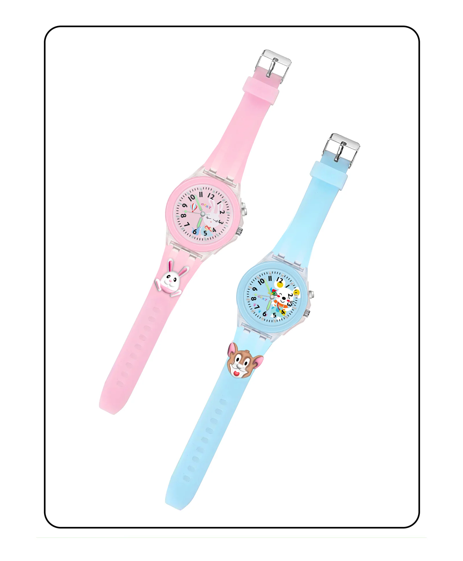 Spiky Combo of Astronaut & Spaceship 3D Cartoon Analog Light Watch - Image 32