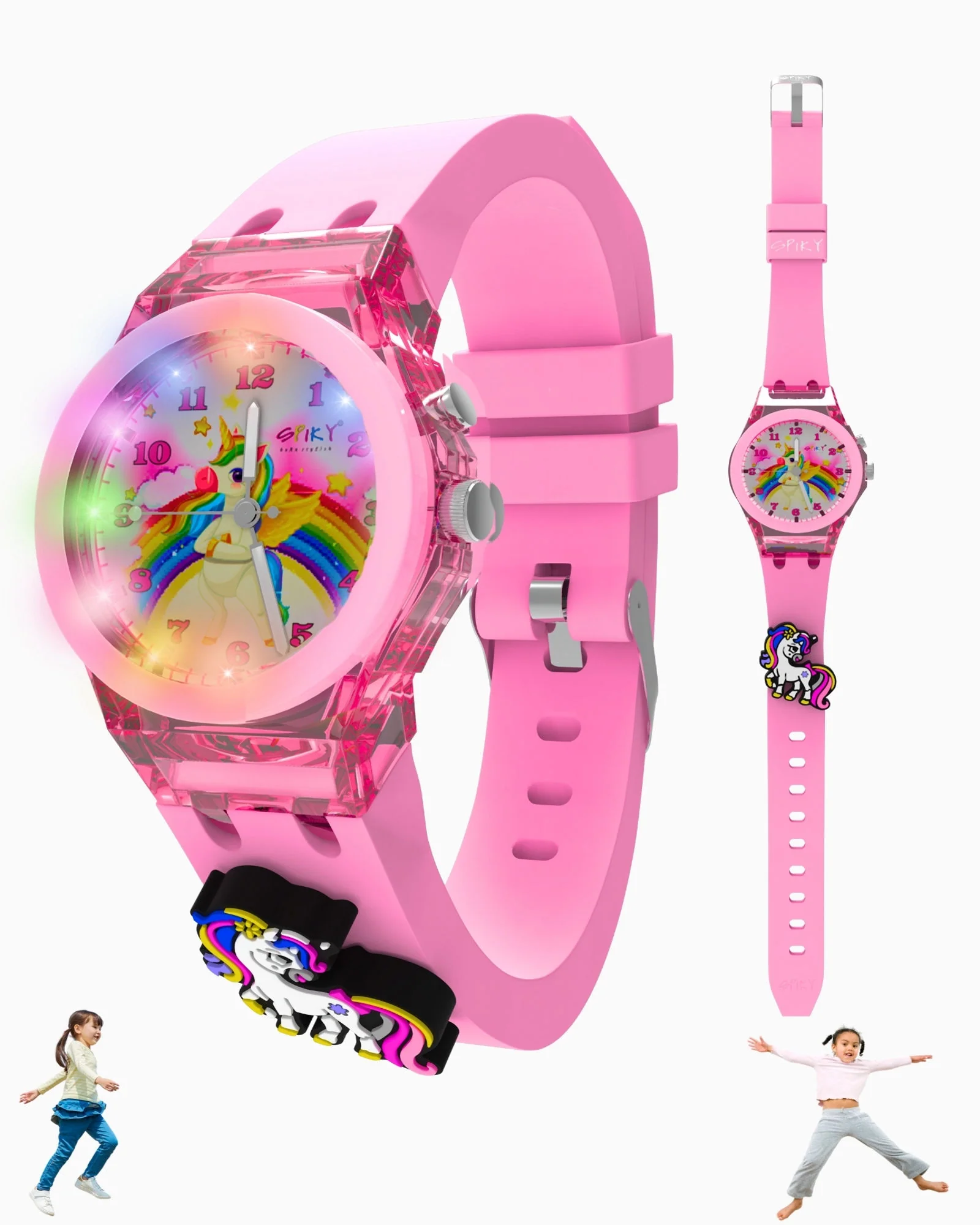 Spiky 3D Cartoon Analog Light Watch for Kids - Image 30