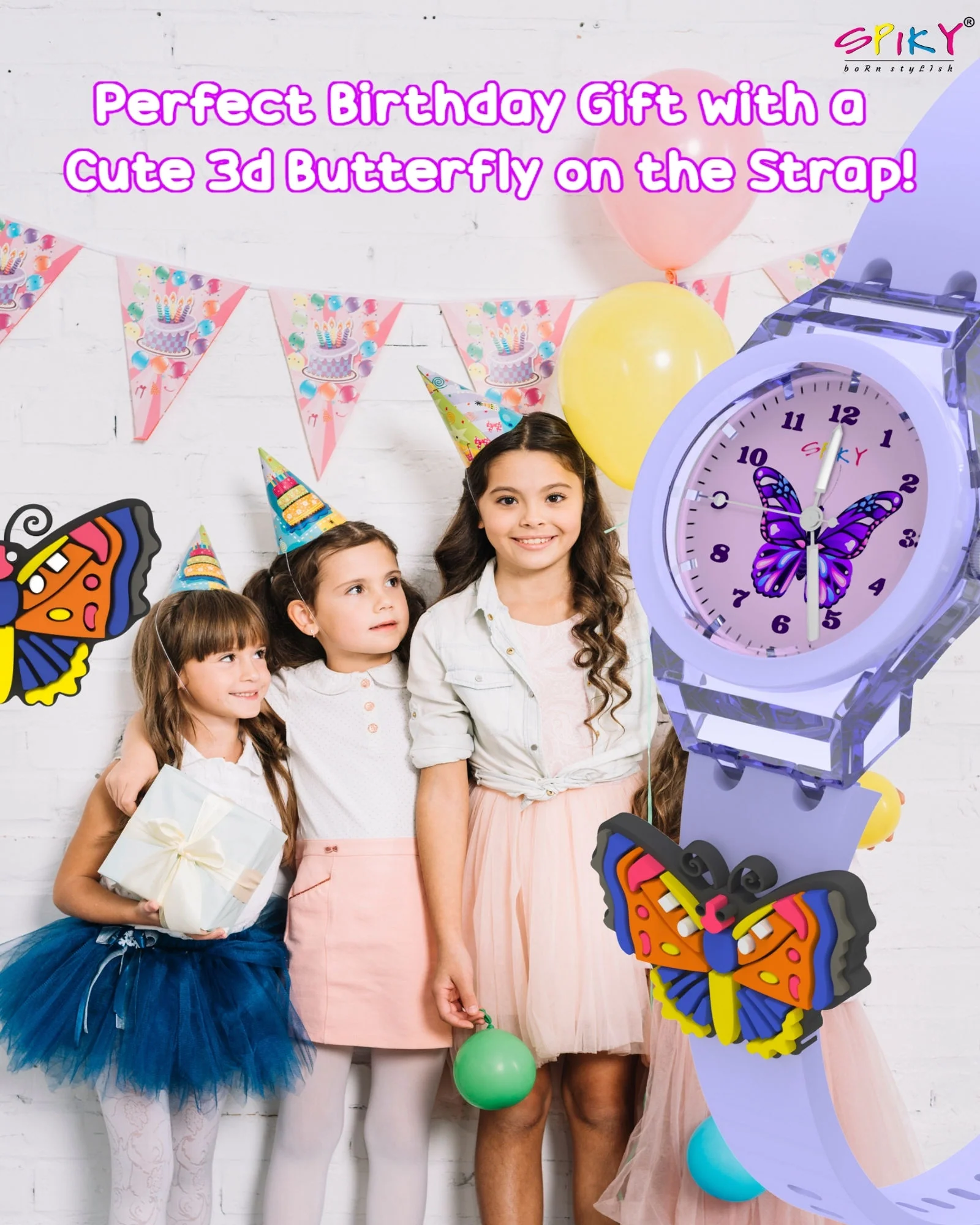 Spiky 3D Cartoon Analog Light Watch for Kids - Image 39