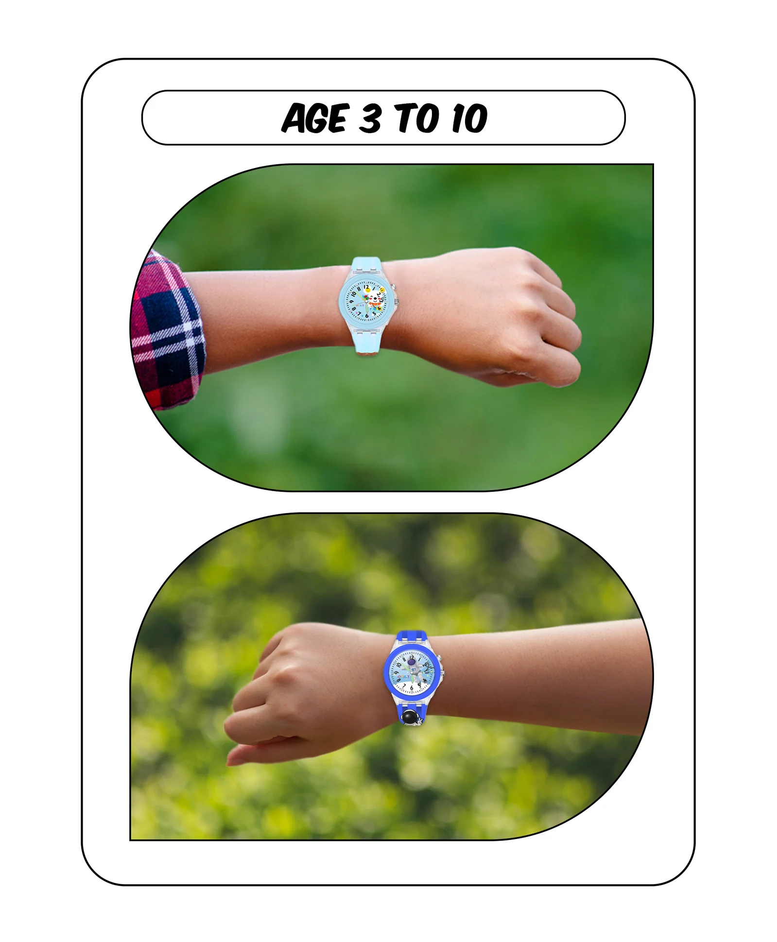 Spiky 3D Astronaut & Rabbit Cartoon Analog Light Watch Combo - Image 26