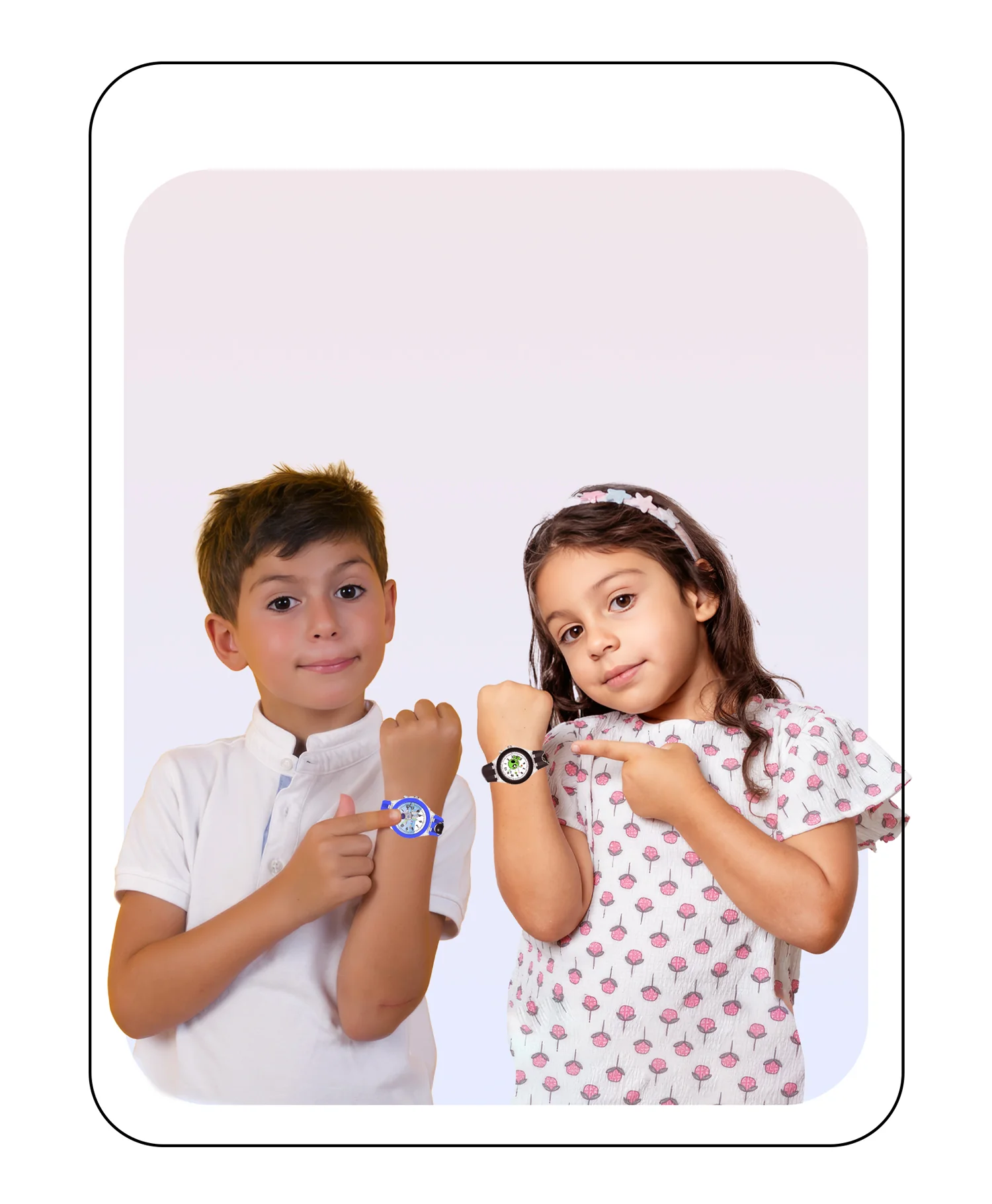 Spiky 3D Astronaut & Rabbit Cartoon Analog Light Watch Combo - Image 38