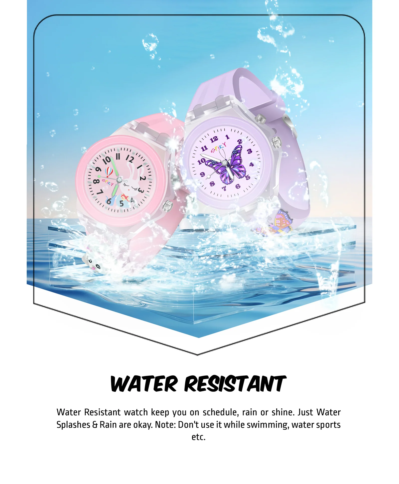 Spiky Combo of Unicorn & Monkey 3D Cartoon Analog Light Watch - Image 41