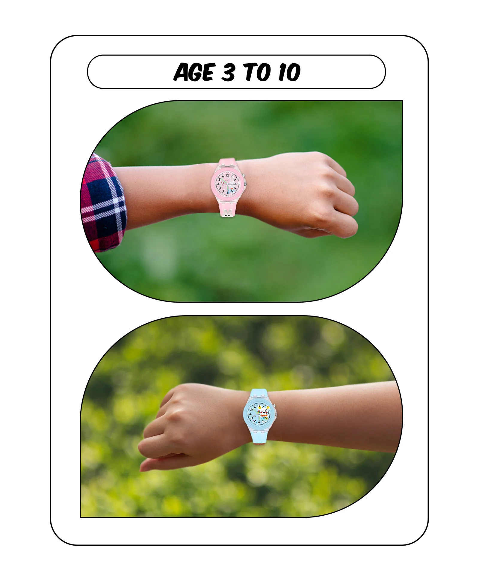 Spiky Combo of Unicorn & Monkey 3D Cartoon Analog Light Watch - Image 73