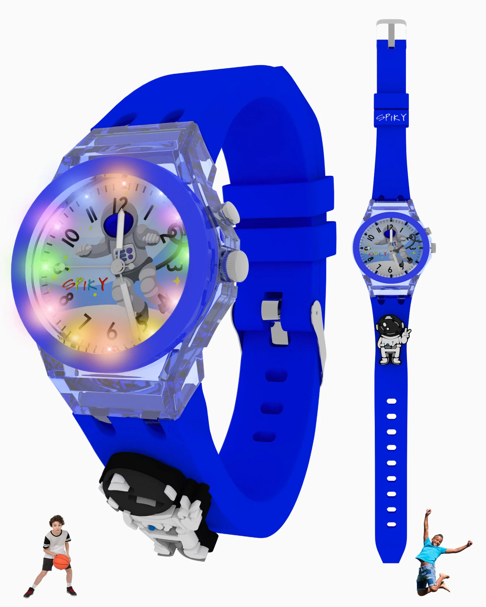 Spiky 3D Cartoon Analog Light Watch for Kids - Image 8