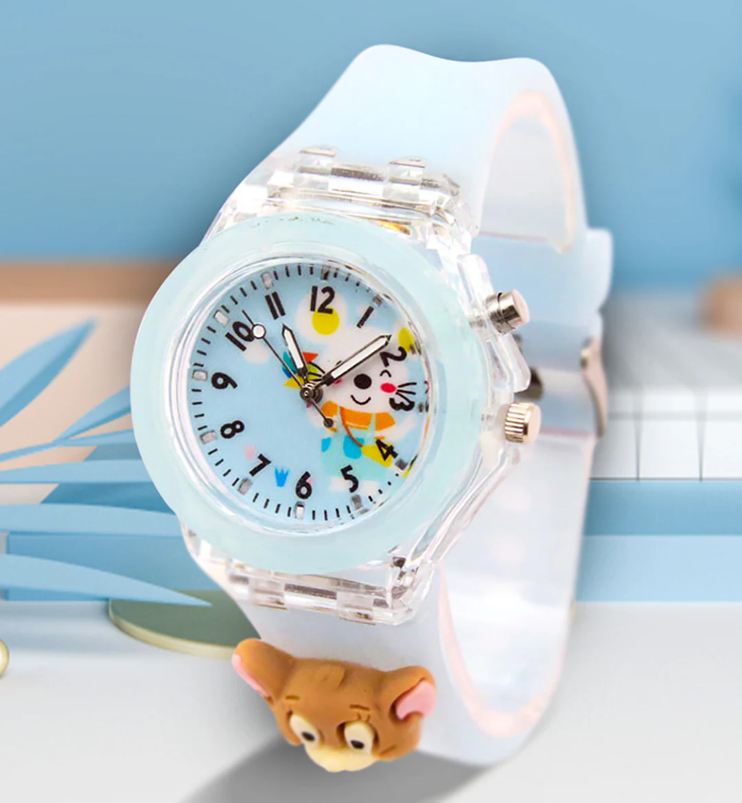 Spiky 3D Cartoon Analog Light Watch for Kids - Image 29
