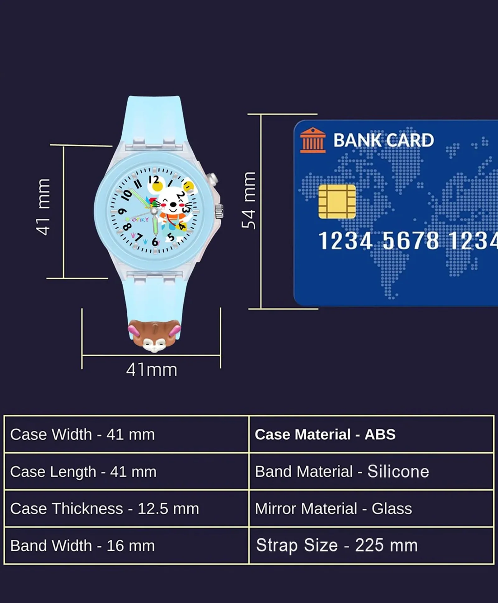 Spiky 3D Cartoon Analog Light Watch for Kids - Image 35