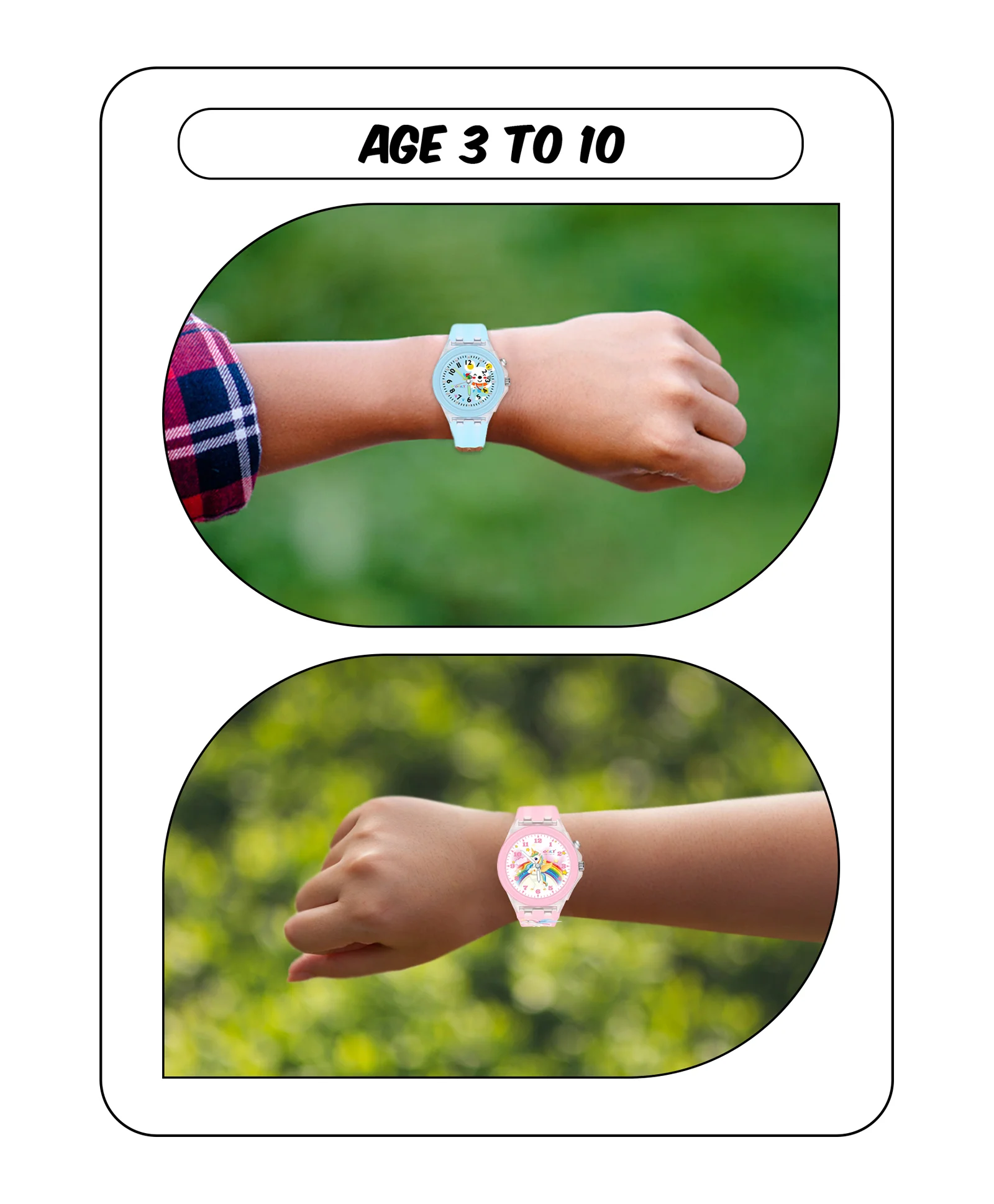Spiky 3D Monkey & Rabbit Cartoon Analog Light Watch Combo - Image 62