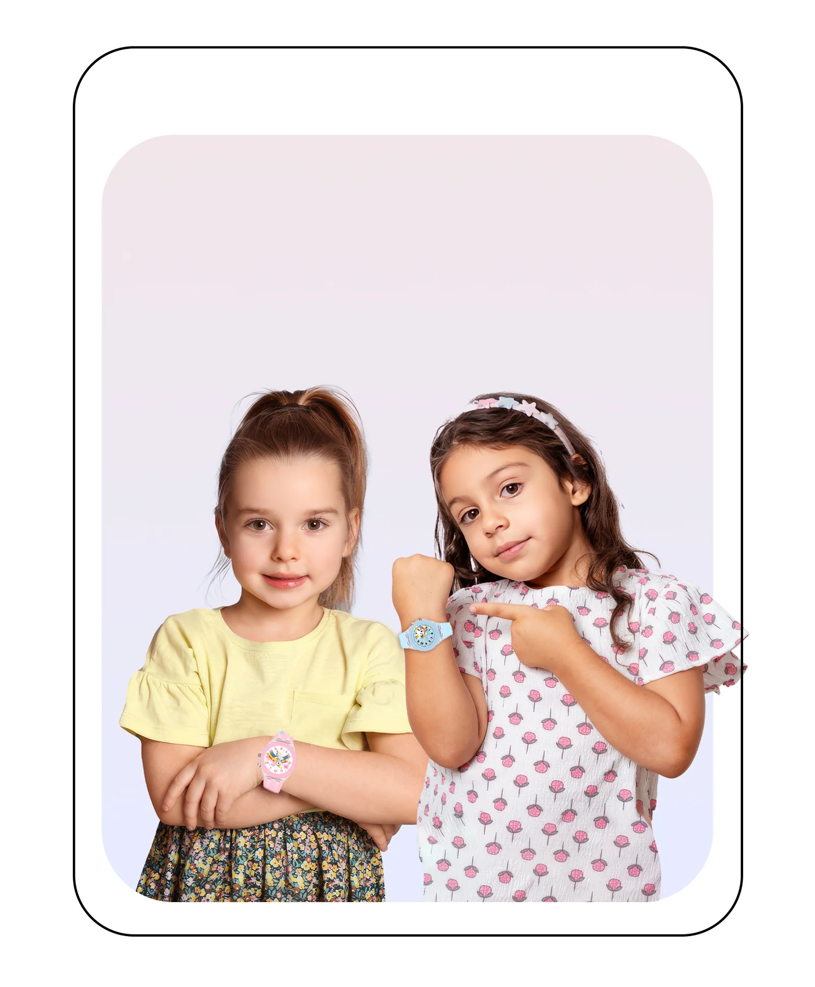 Spiky 3D Monkey & Rabbit Cartoon Analog Light Watch Combo - Image 63