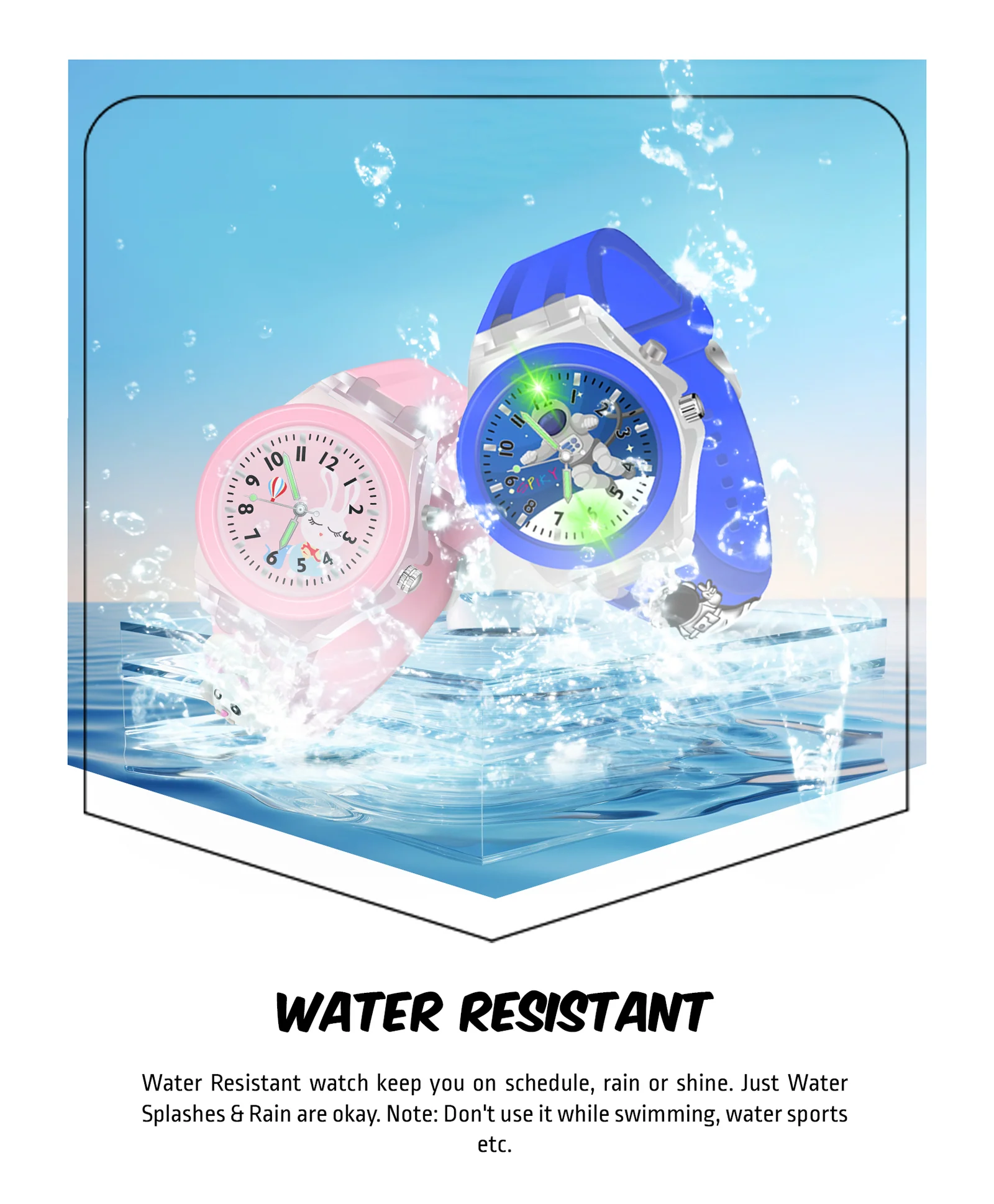 Spiky Combo of Butterfly & Monkey 3D Cartoon Analog Light Watch - Image 64