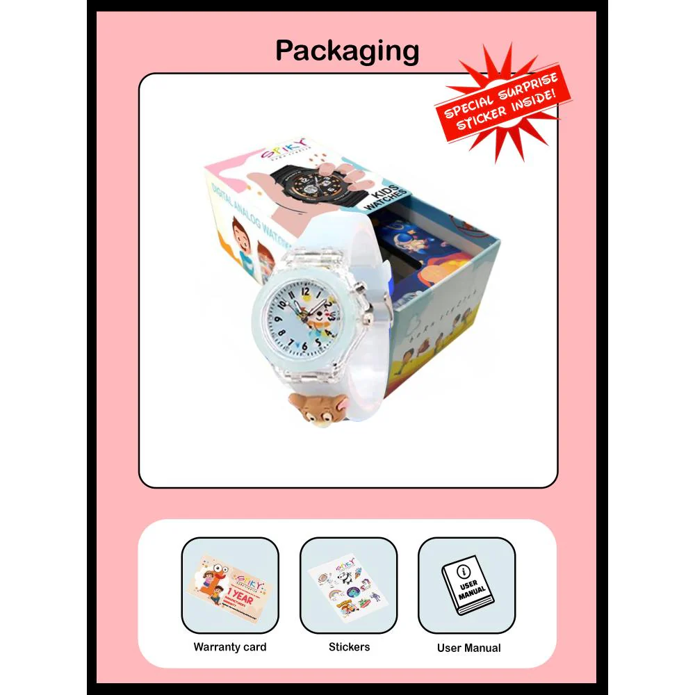Spiky 3D Cartoon Analog Light Watch for Kids - Image 29