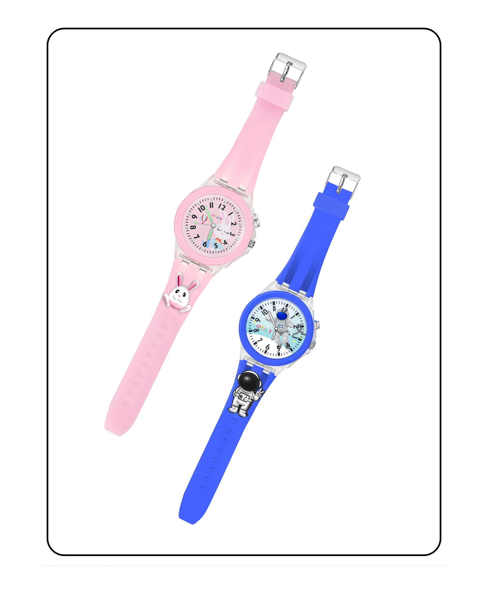 Spiky Combo of Unicorn & Rabbit 3D Cartoon Analog Light Watch - Image 68