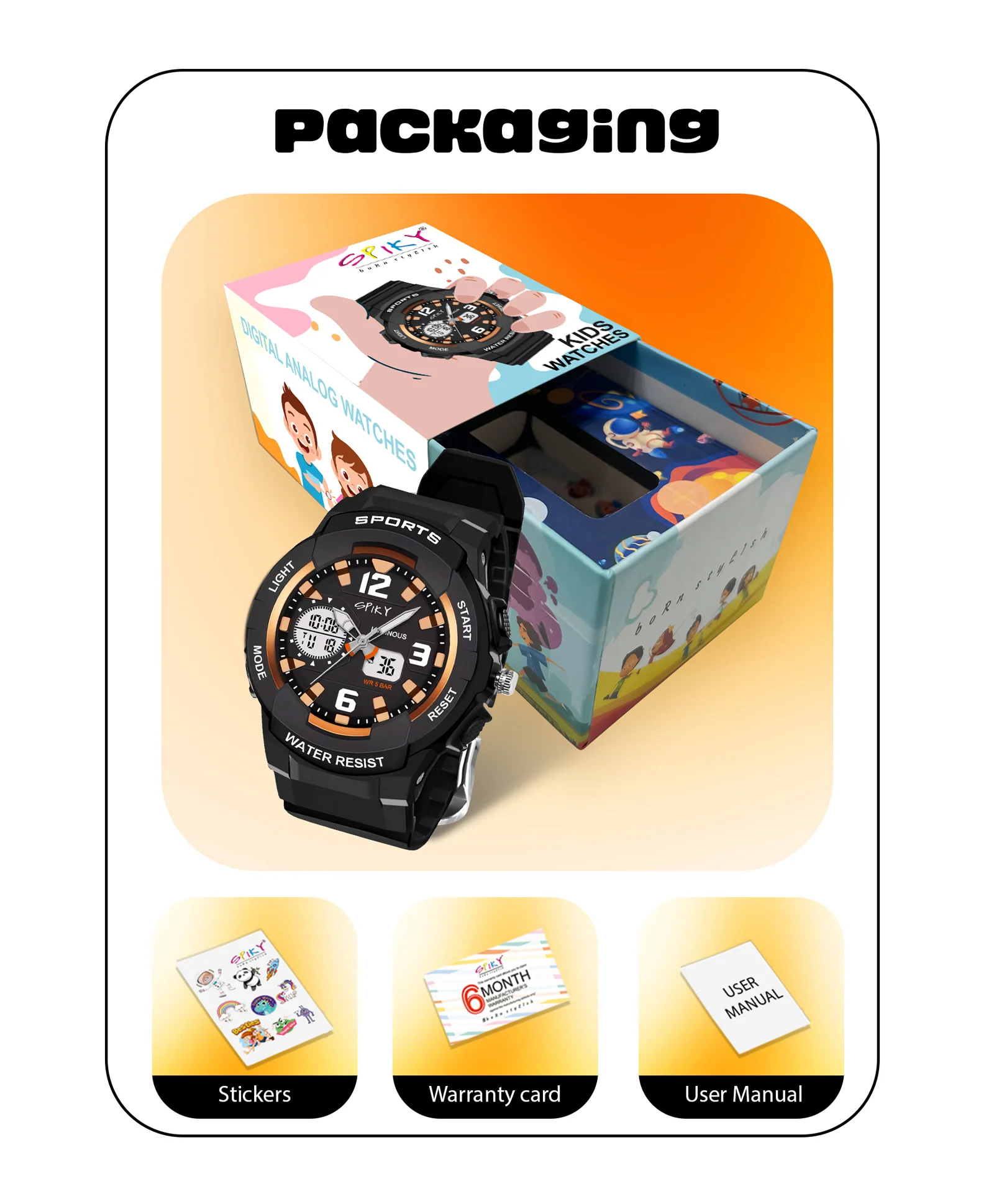 Spiky Eva6 Analog & Digital Sporty Watch - Image 11
