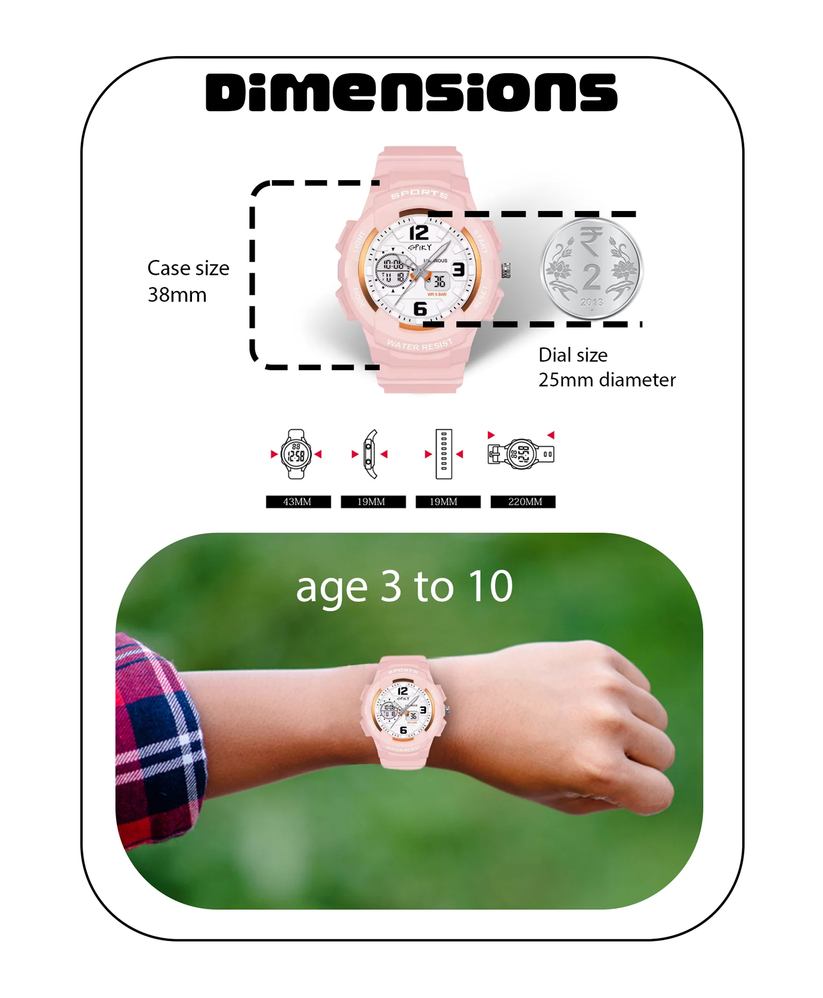 Spiky Eva6 Analog & Digital Sporty Watch - Image 15