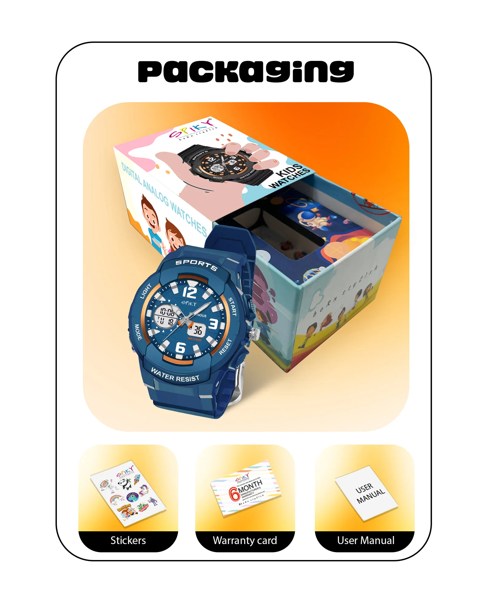 Spiky Eva6 Analog & Digital Sporty Watch - Image 11