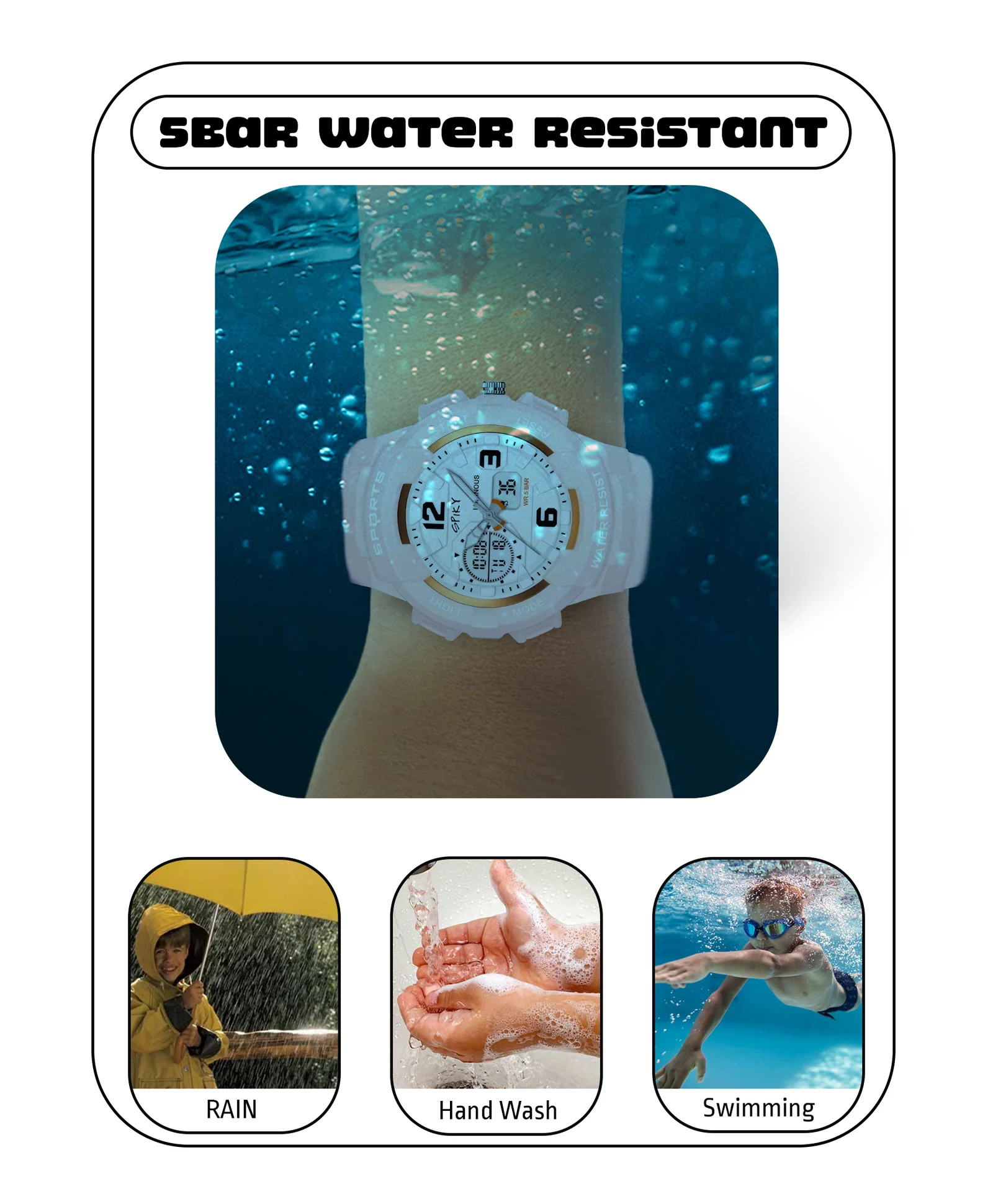 Spiky Eva6 Analog & Digital Sporty Watch - Image 28