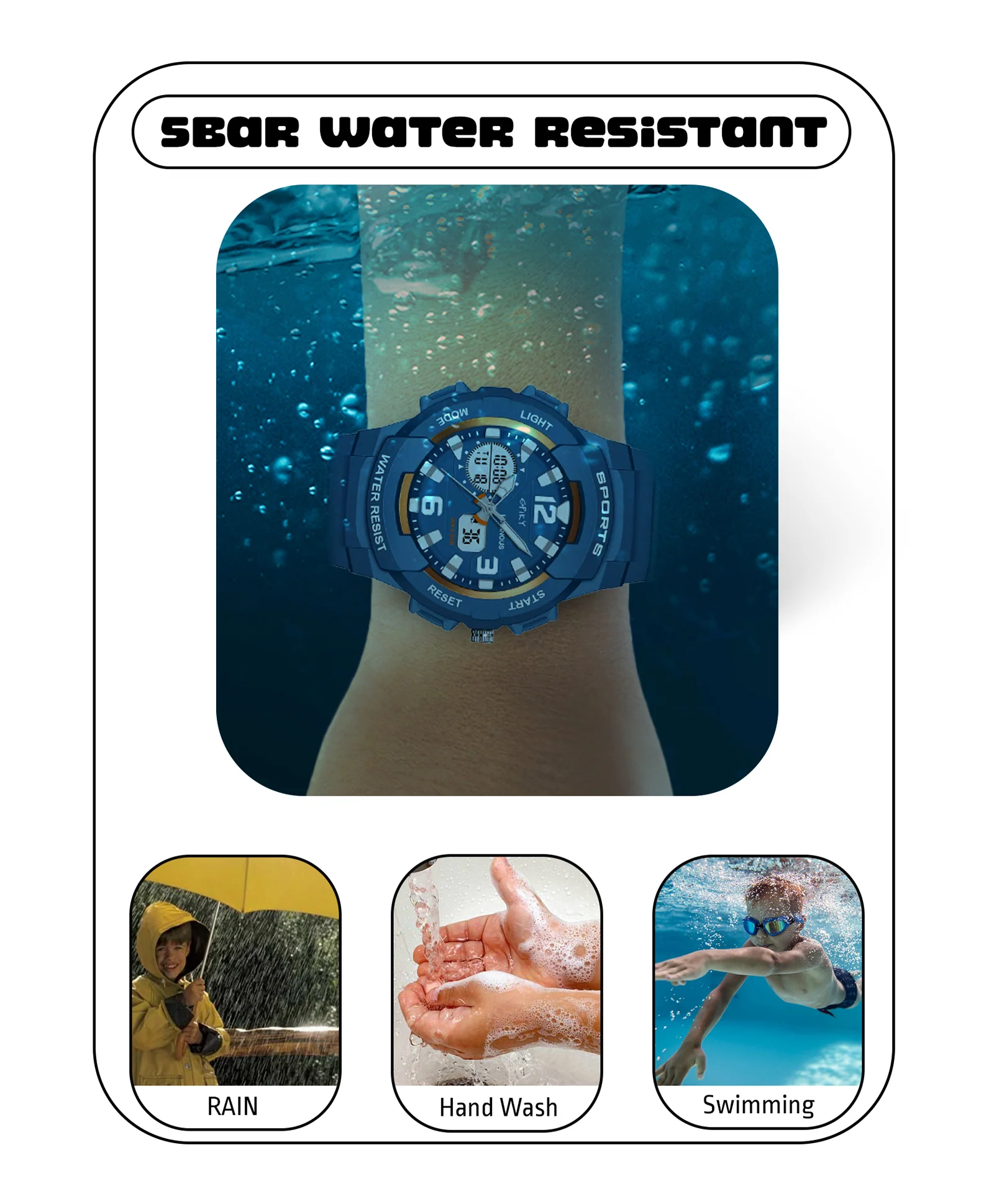 Spiky Eva6 Analog & Digital Sporty Watch - Image 6