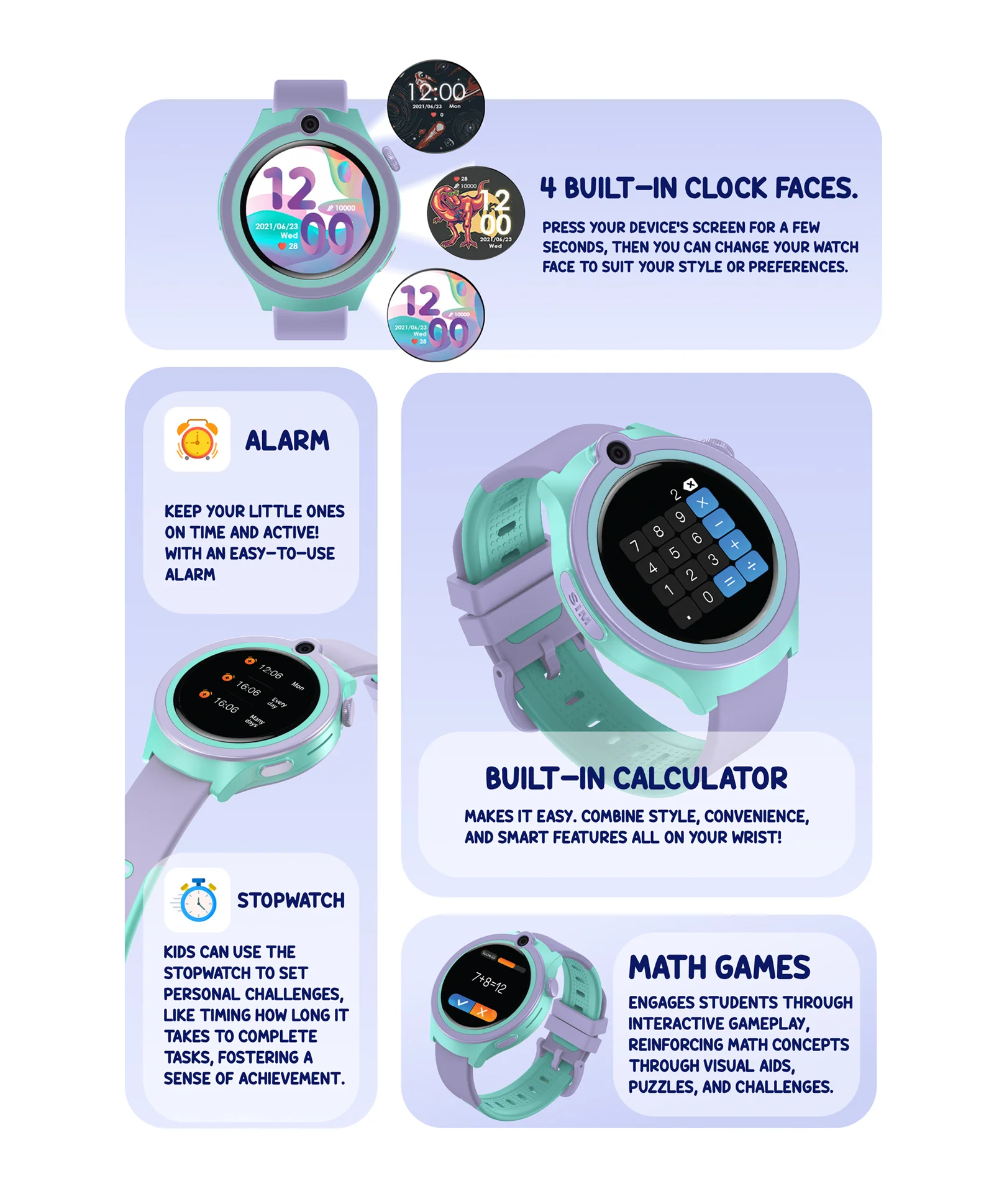Spiky Cacus 4g Video & Voice Calling Smartwatch with GPS - Black - Image 16