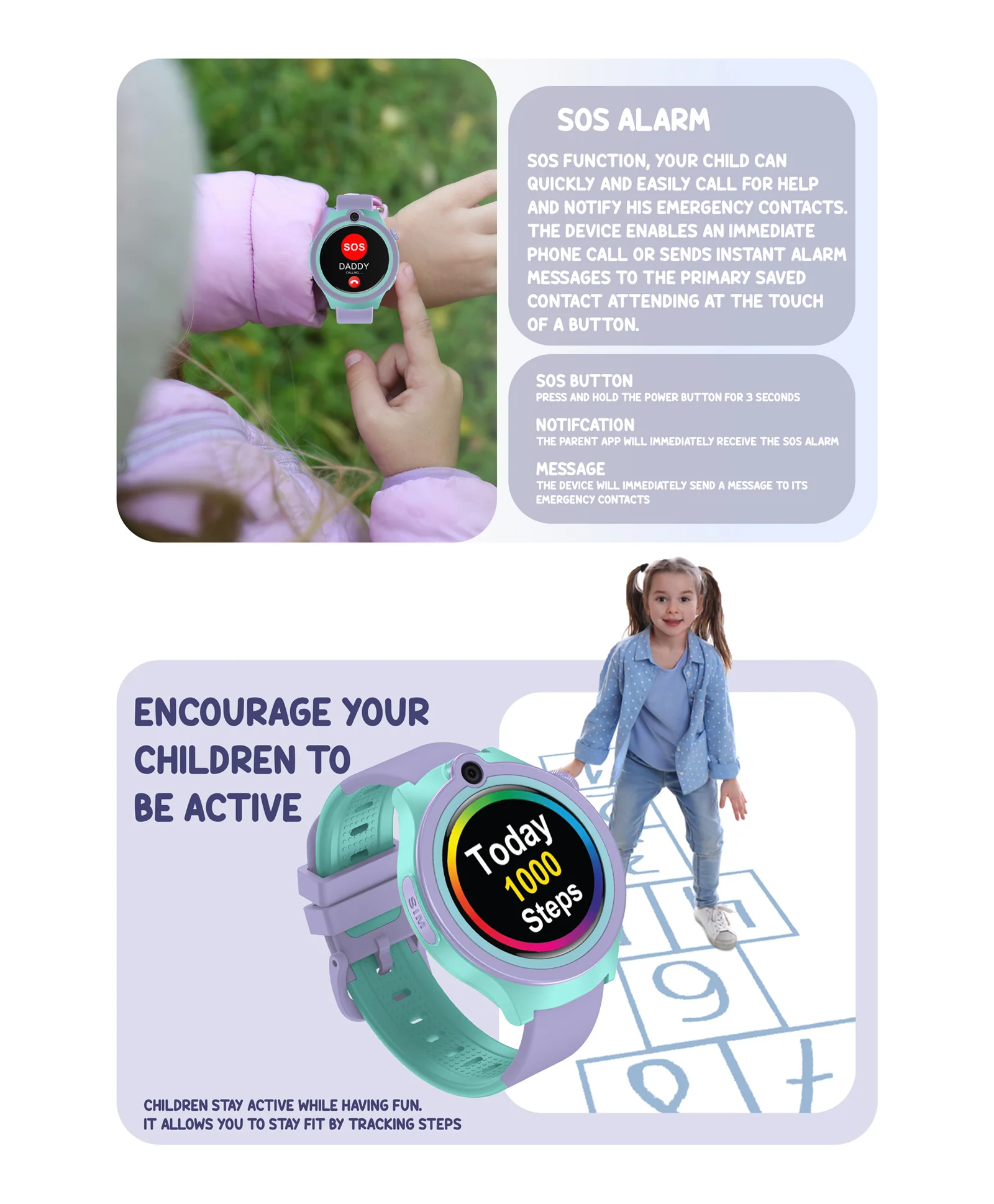 Spiky Cacus 4g Video & Voice Calling Smartwatch with GPS - Blue - Image 13