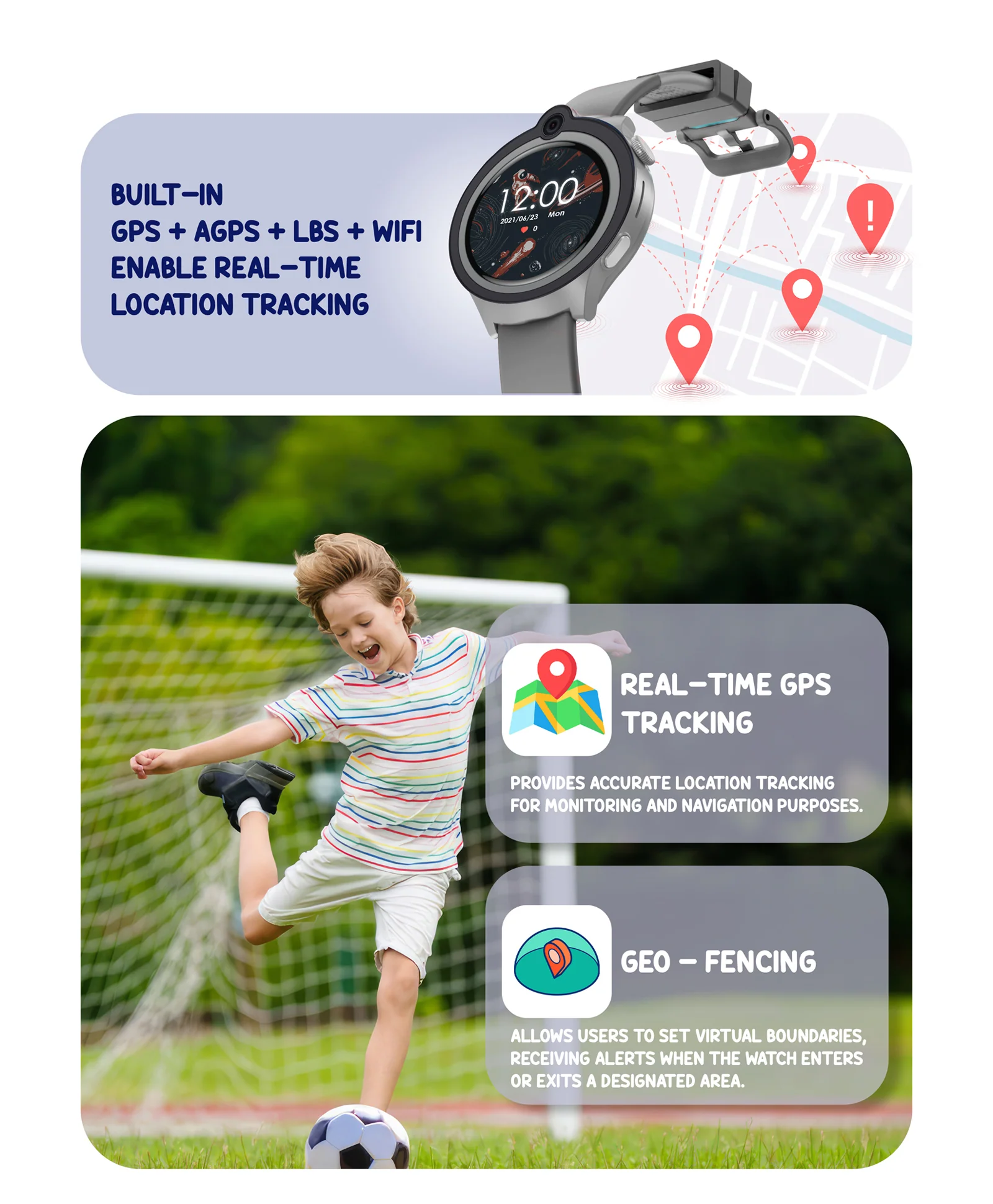 Spiky Cacus 4g Video & Voice Calling Smartwatch with GPS - Blue - Image 28