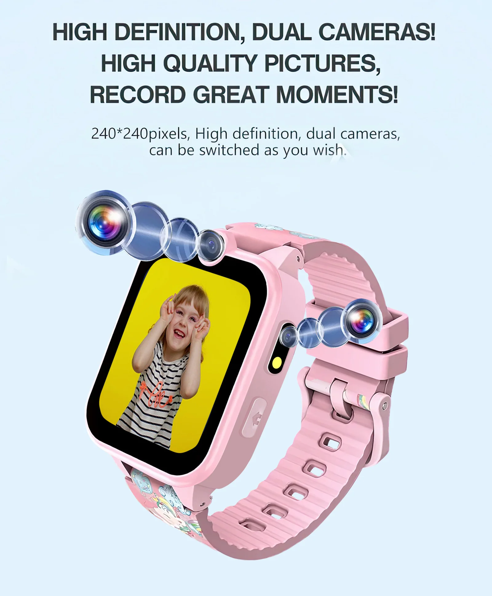 Spiky Griffin Calling Feature Loaded Smartwatch - Blue - Image 17