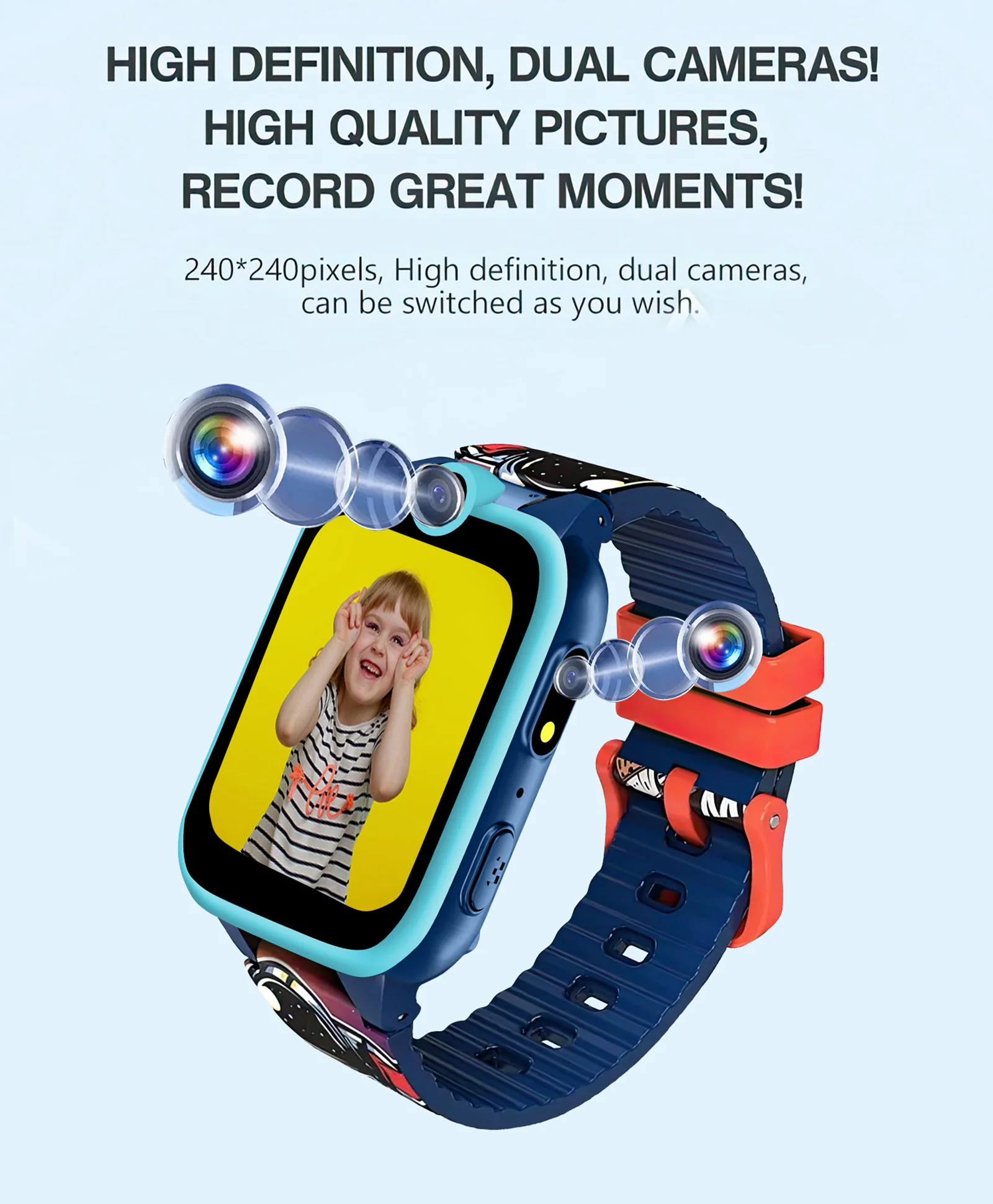 Spiky Griffin Calling Feature Loaded Smartwatch - Pink - Image 17