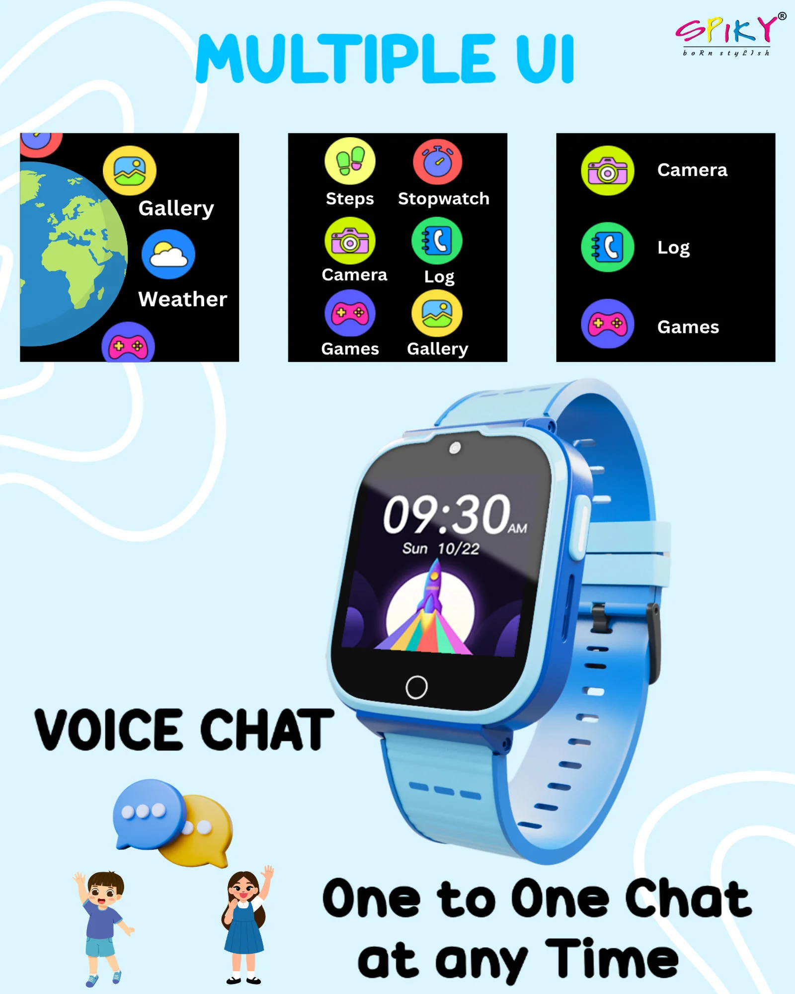 Spiky Cyclops 4g Voice Calling Kids Smartwatch - Image 18
