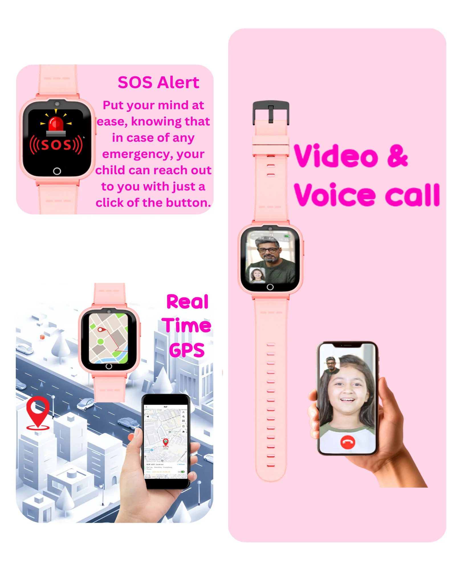 Spiky Cyclops 4g Voice Calling Kids Smartwatch - Image 24