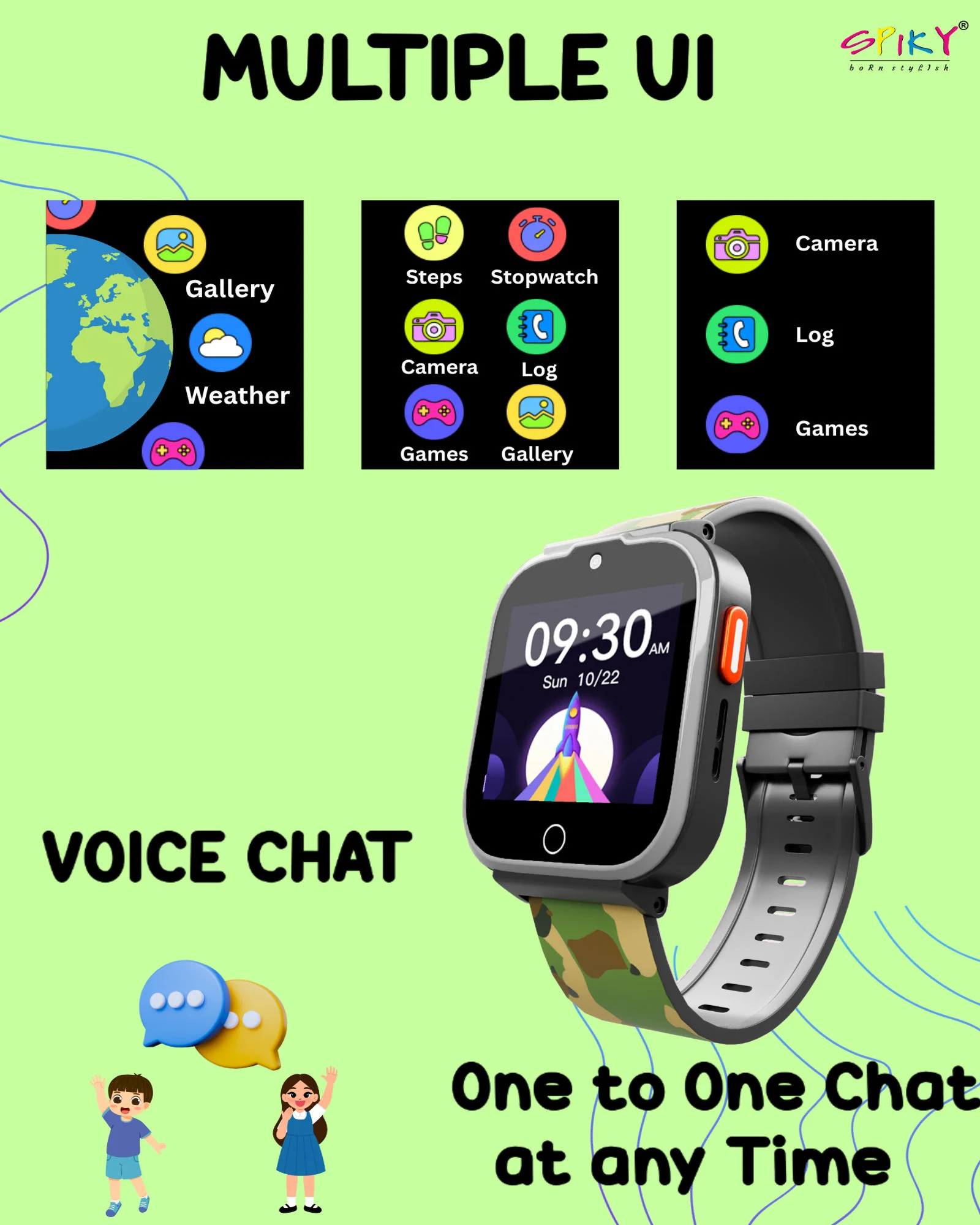 Spiky Cyclops 4g Voice Calling Kids Smartwatch - Image 10