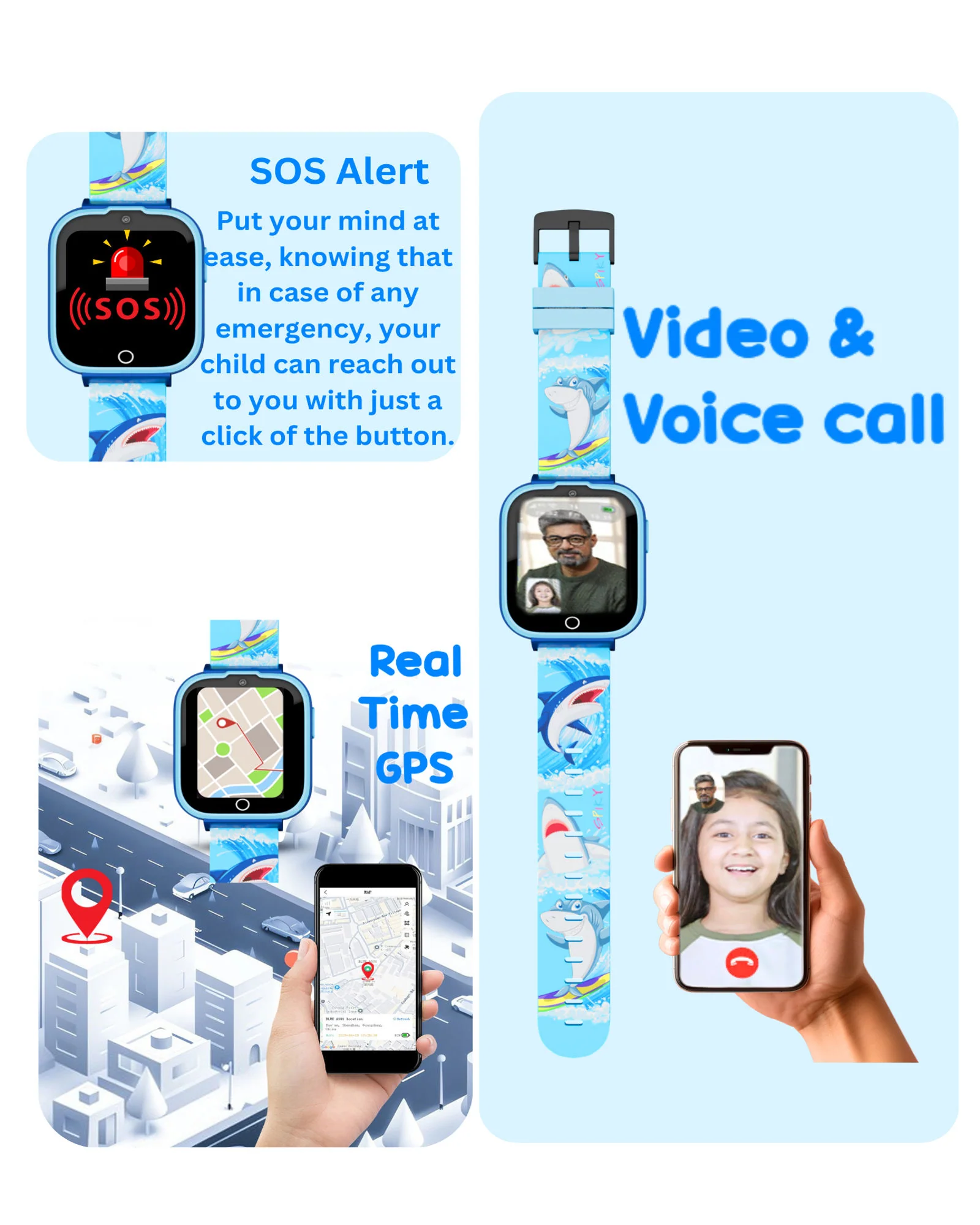 Spiky Cyclops 4g Voice Calling Kids Smartwatch - Image 24