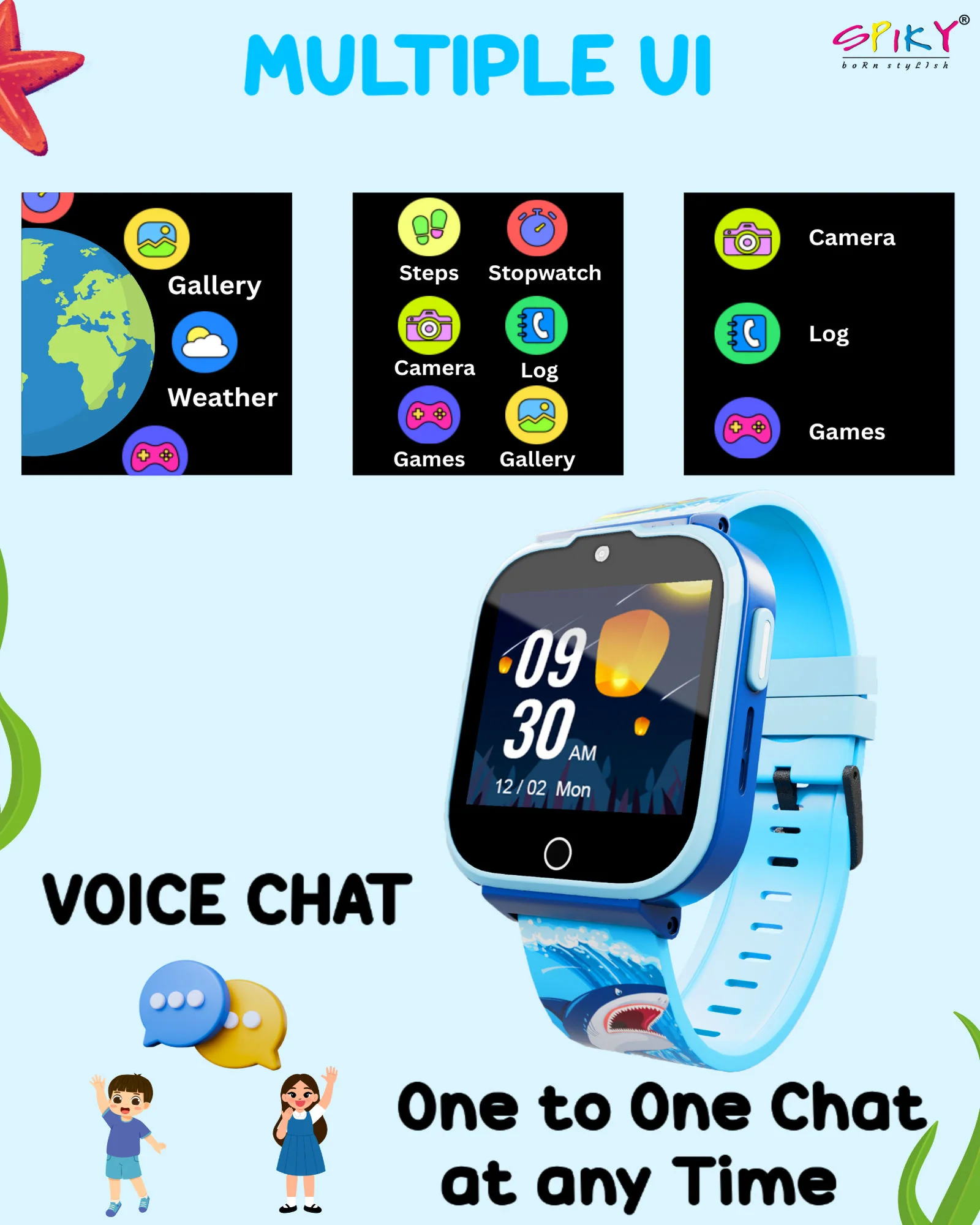 Spiky Cyclops 4g Voice Calling Kids Smartwatch - Image 26