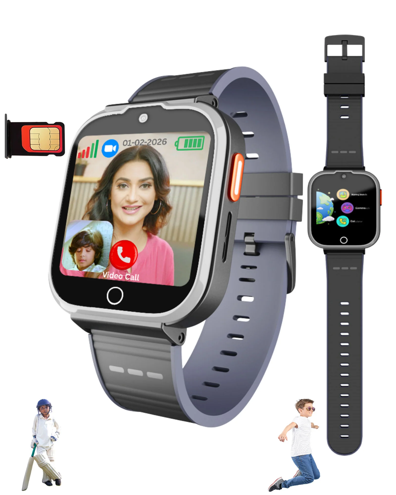 Spiky Cyclops 4g Voice Calling Kids Smartwatch - Image 4