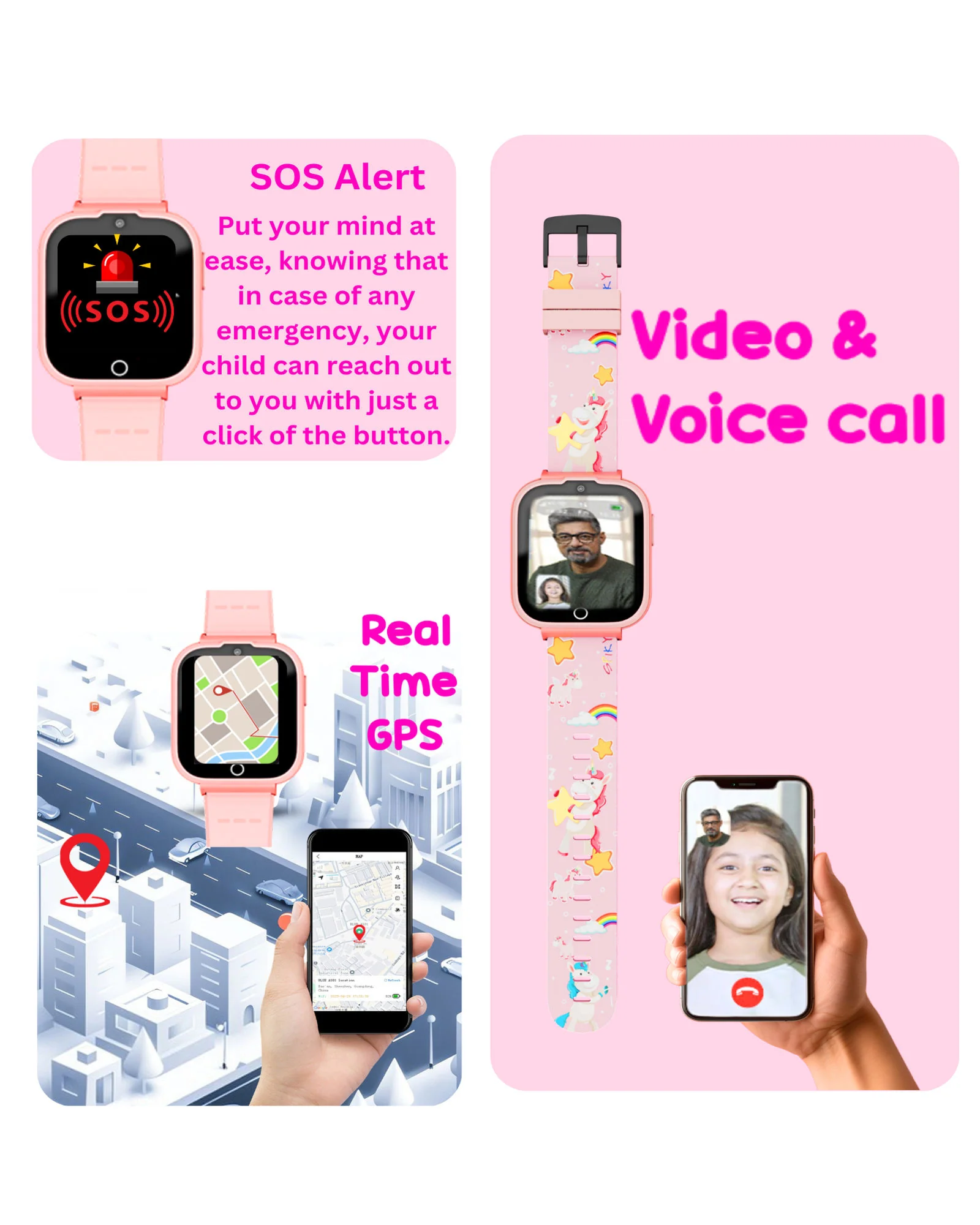 Spiky Cyclops 4g Voice Calling Kids Smartwatch - Image 24