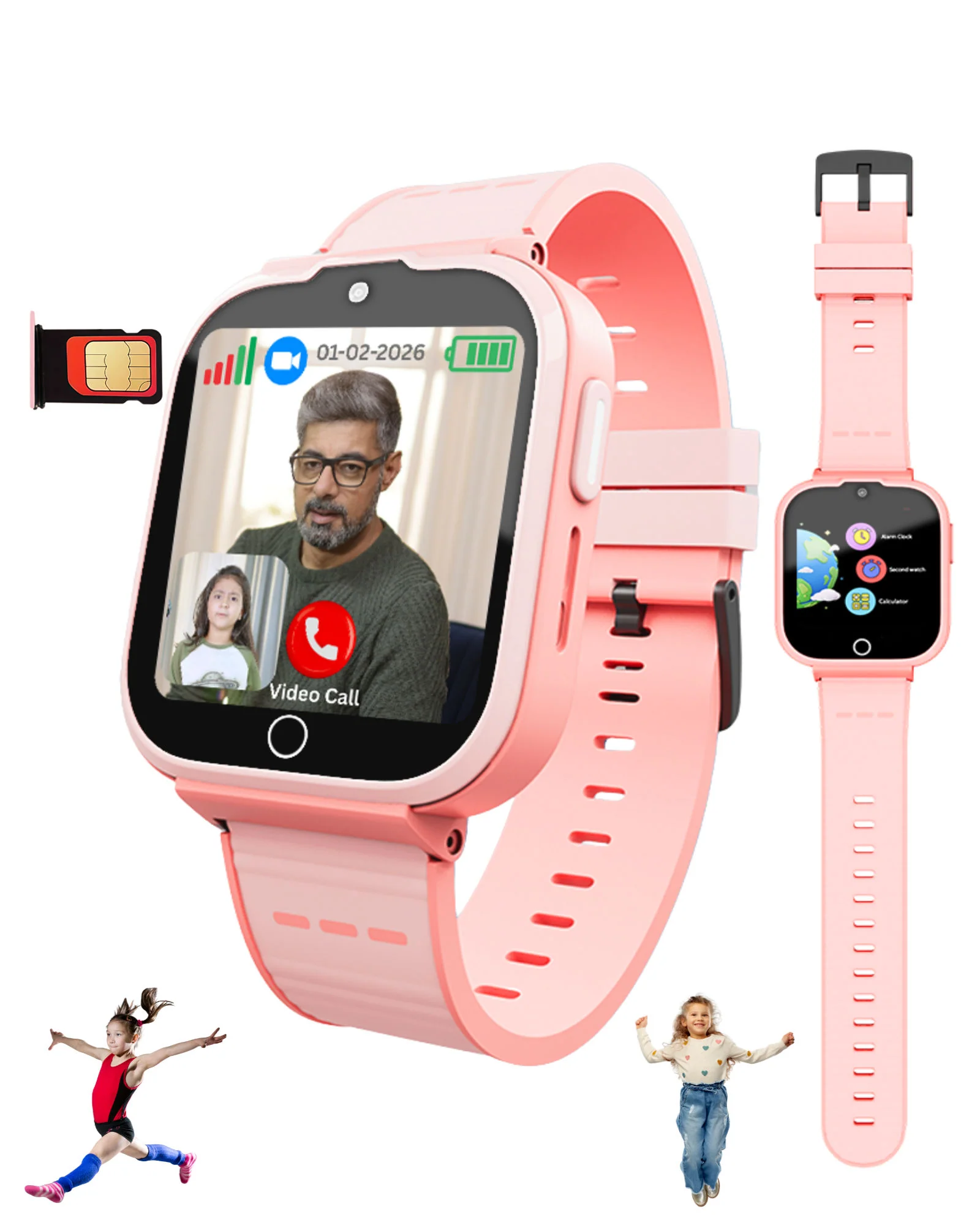 Spiky Cyclops 4g Voice Calling Kids Smartwatch - Image 5