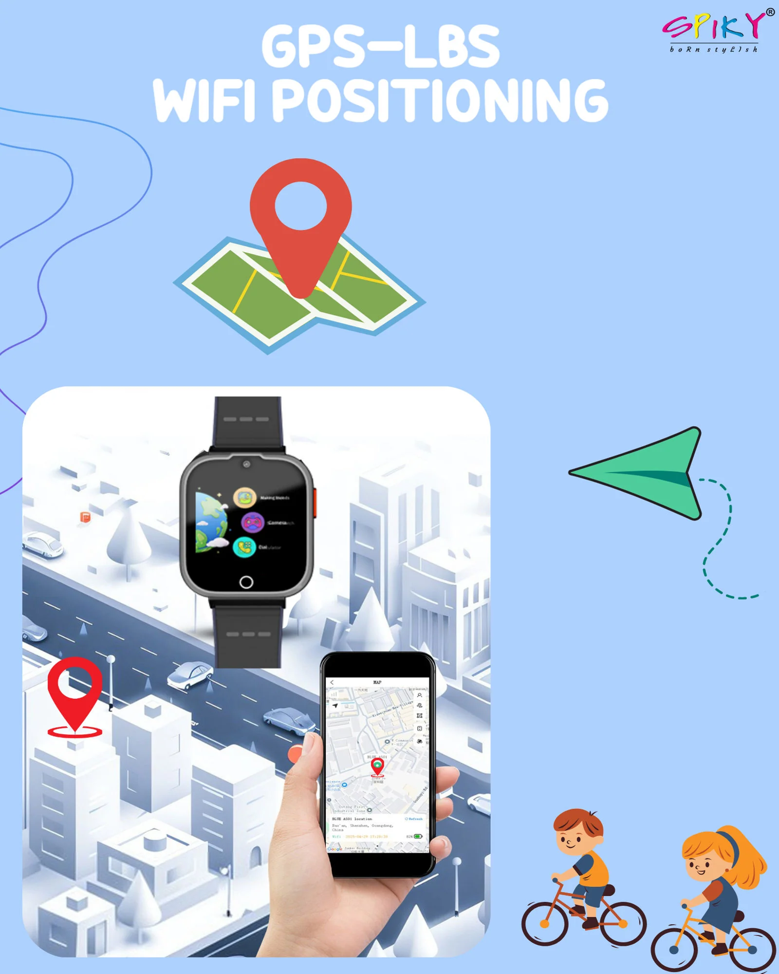 Spiky 4G Cyclops 4g Voice Calling Kids Smartwatch - Image 51