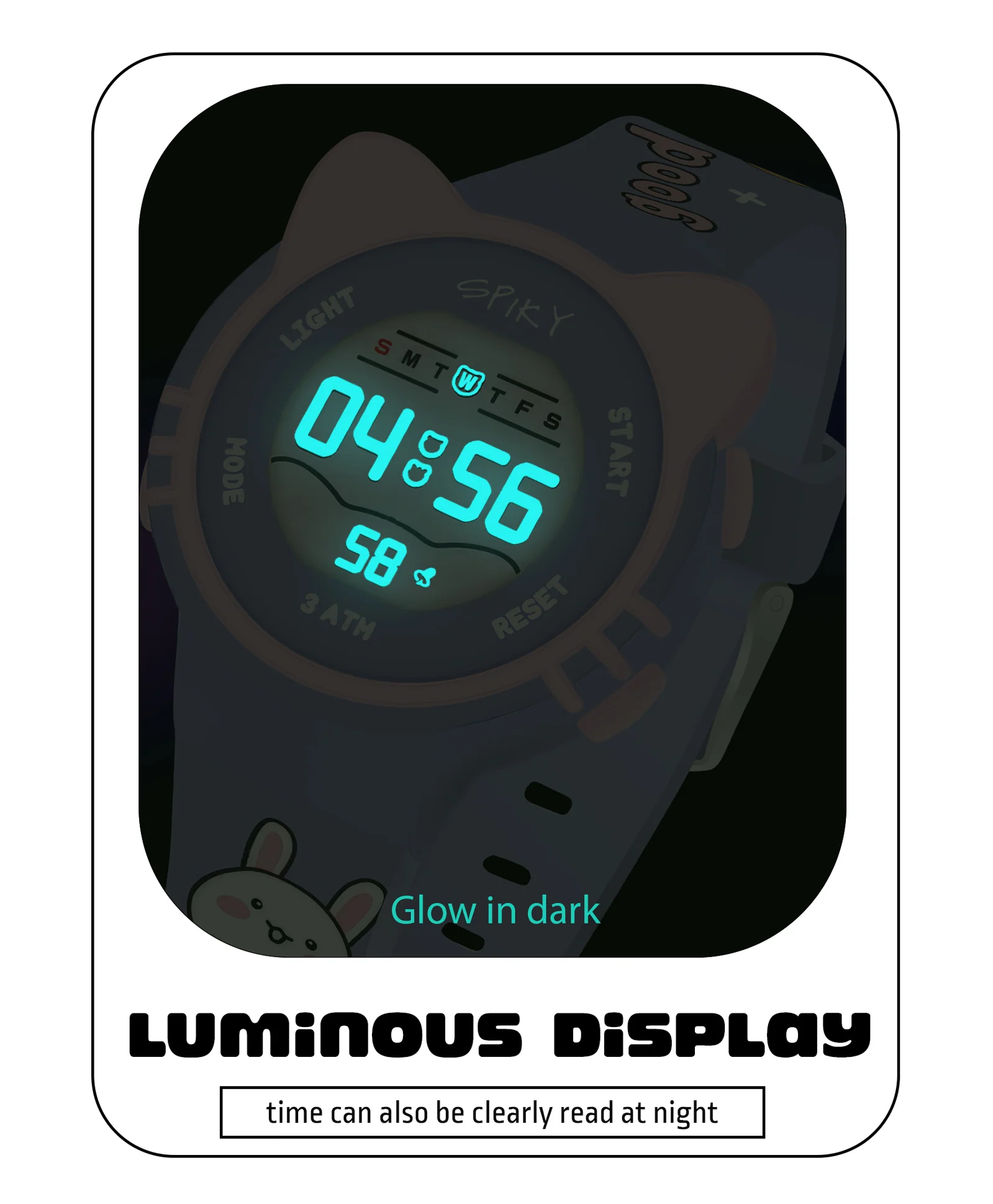 Spiky Eva17 Round Cat Shaped Digital Watch - Image 3