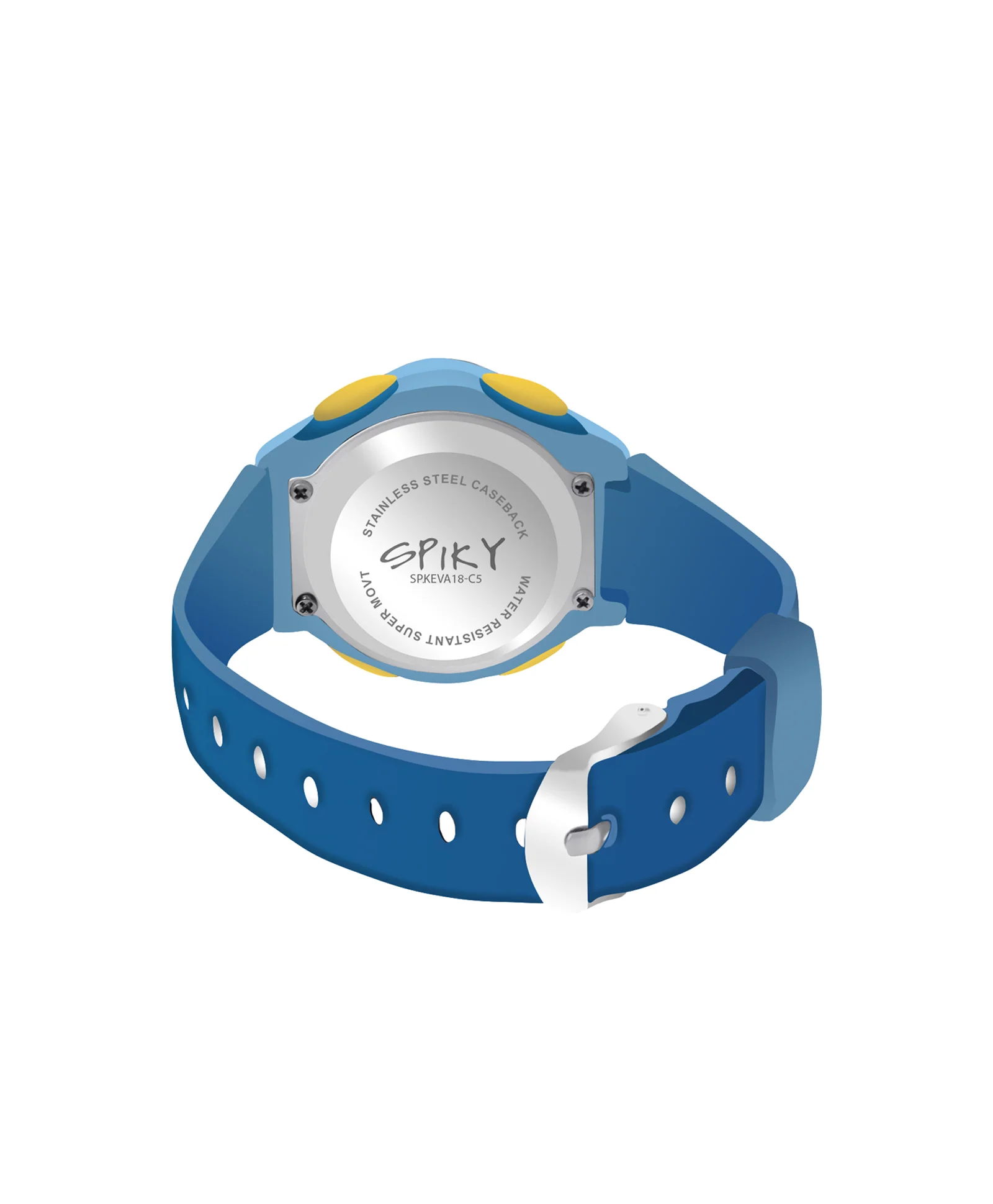 Spiky Eva18 Printed Strap Round Sports Digital Watch - Image 47