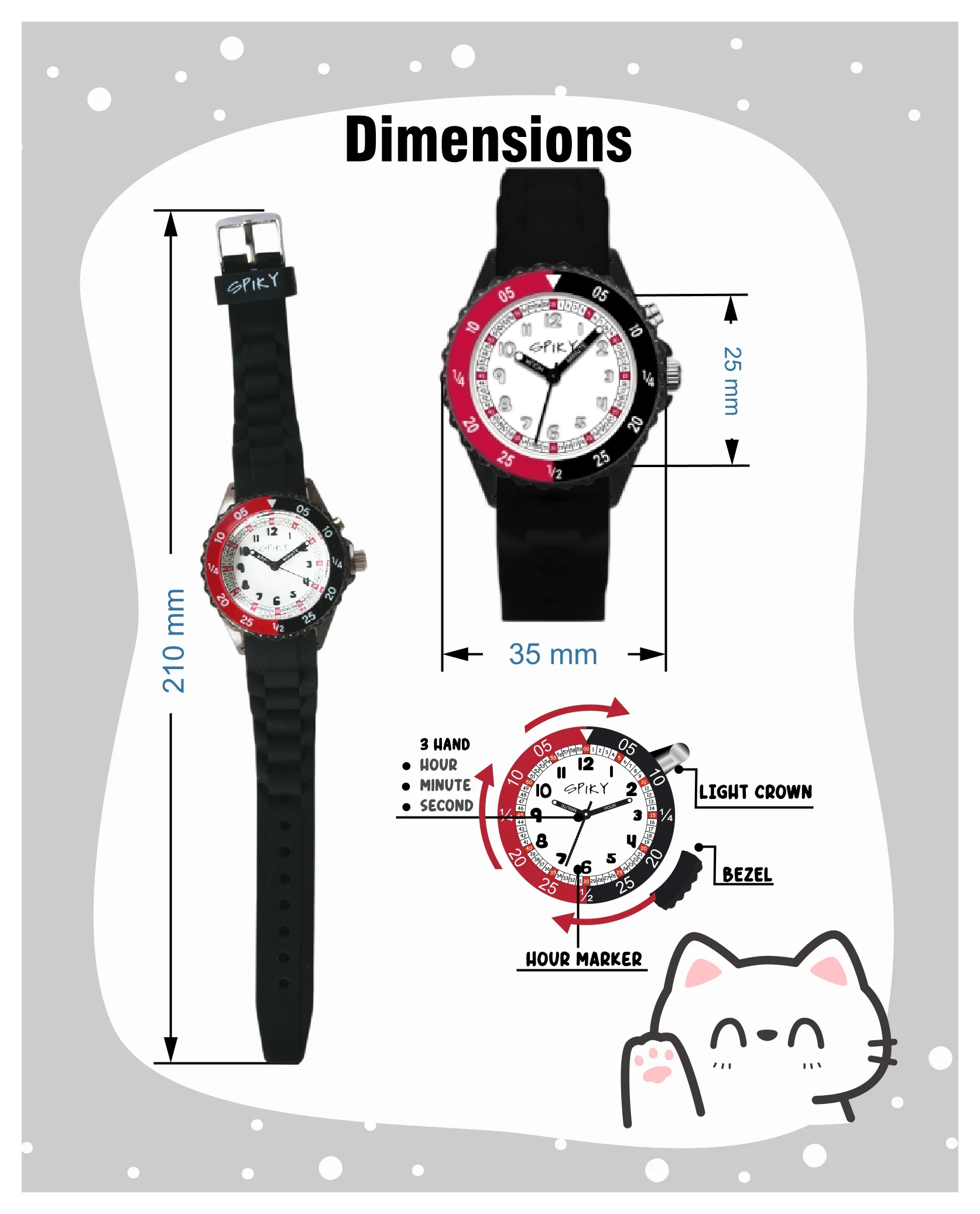 Spiky EVA30 Round Sports Analog Kids Watch - Image 24
