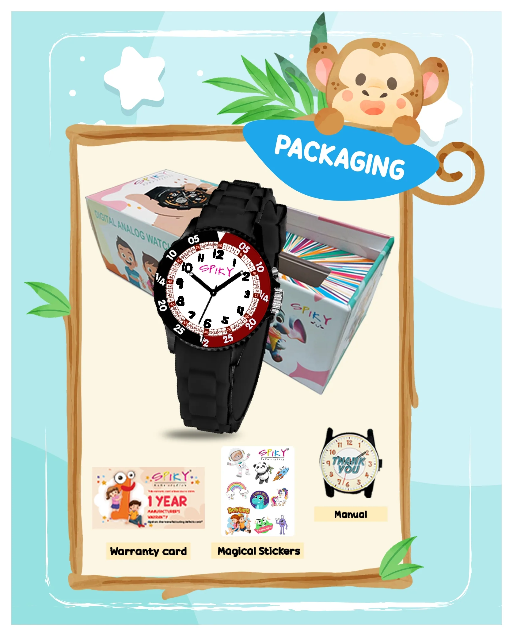 Spiky EVA30 Round Sports Analog Kids Watch - Image 28