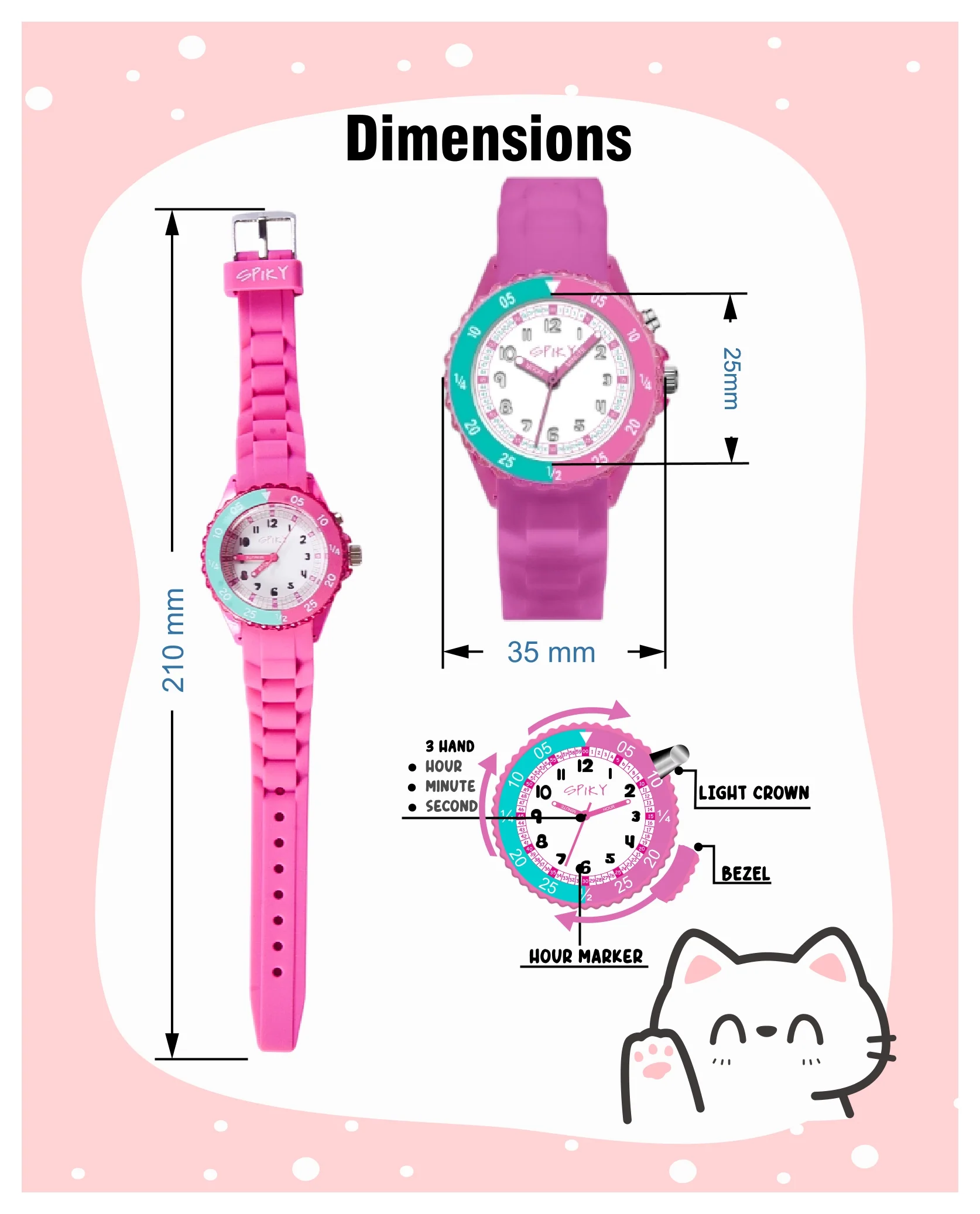 Spiky EVA30 Round Sports Analog Kids Watch - Image 3