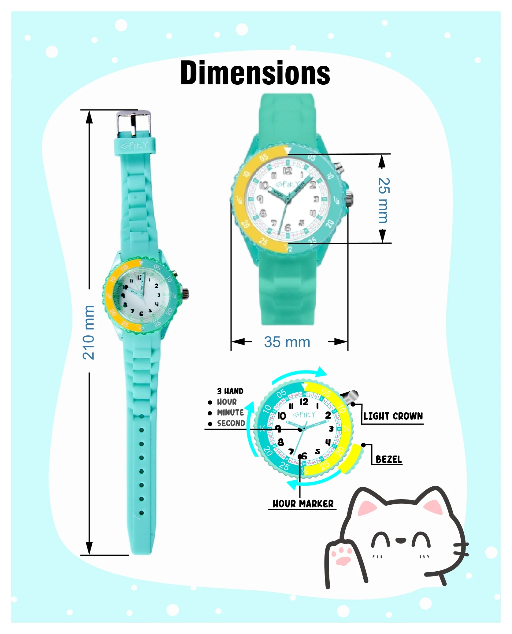 Spiky EVA30 Round Sports Analog Kids Watch - Image 31
