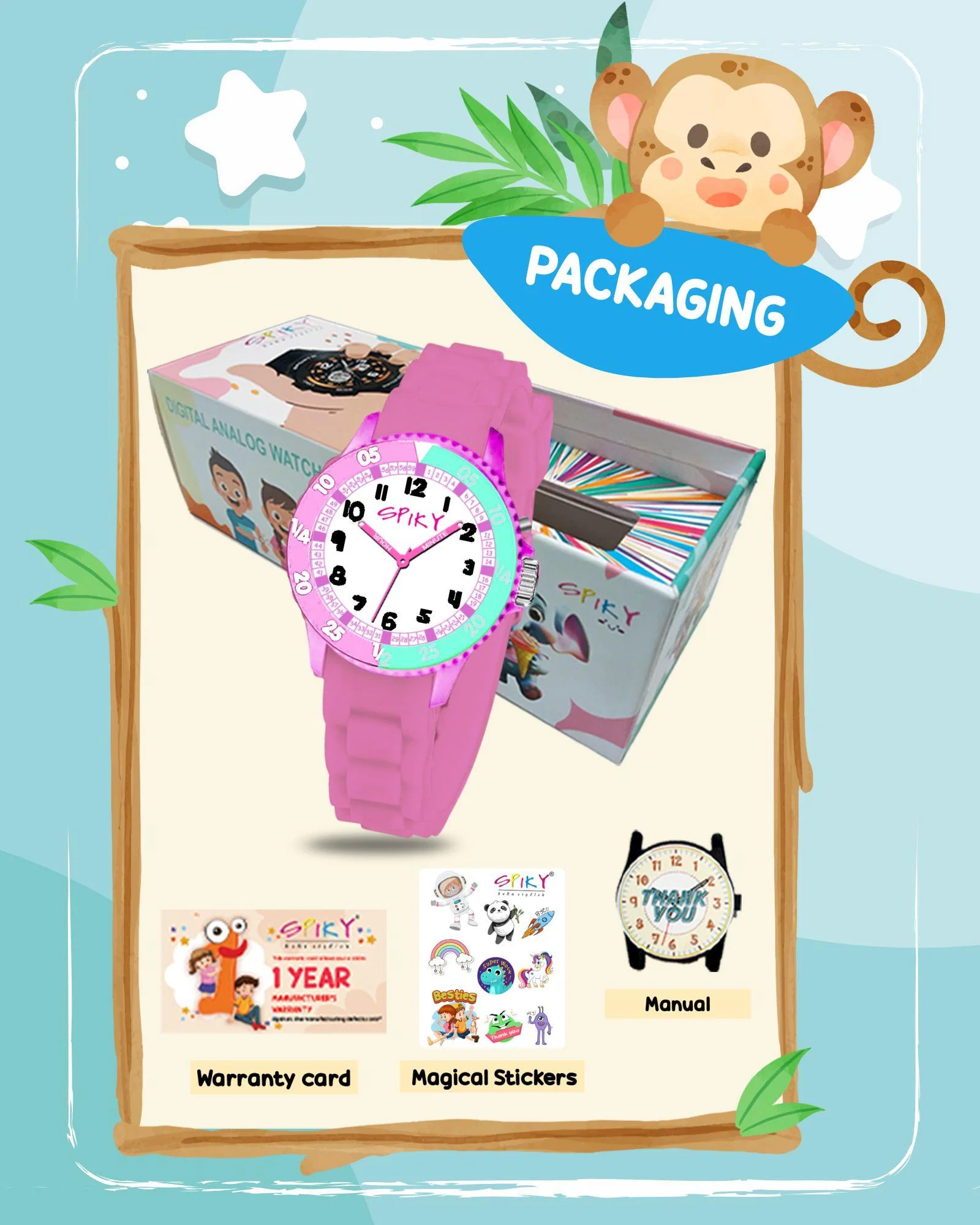 Spiky EVA30 Round Sports Analog Kids Watch - Image 14