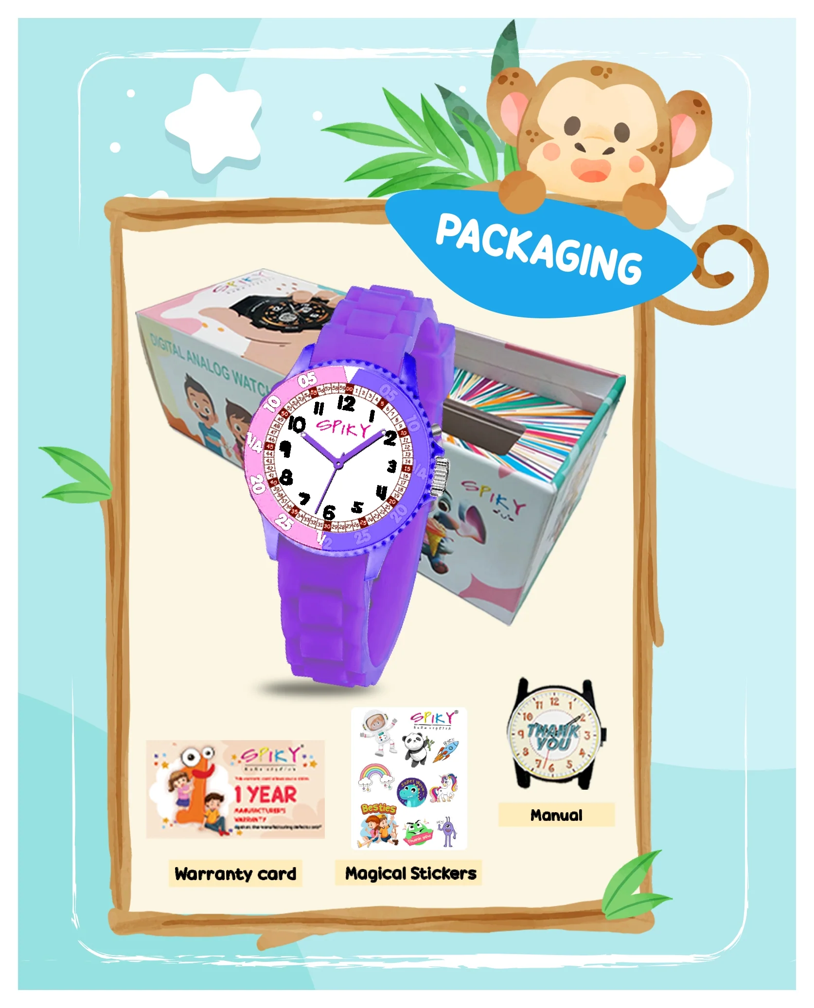 Spiky EVA30 Round Sports Analog Kids Watch - Image 21