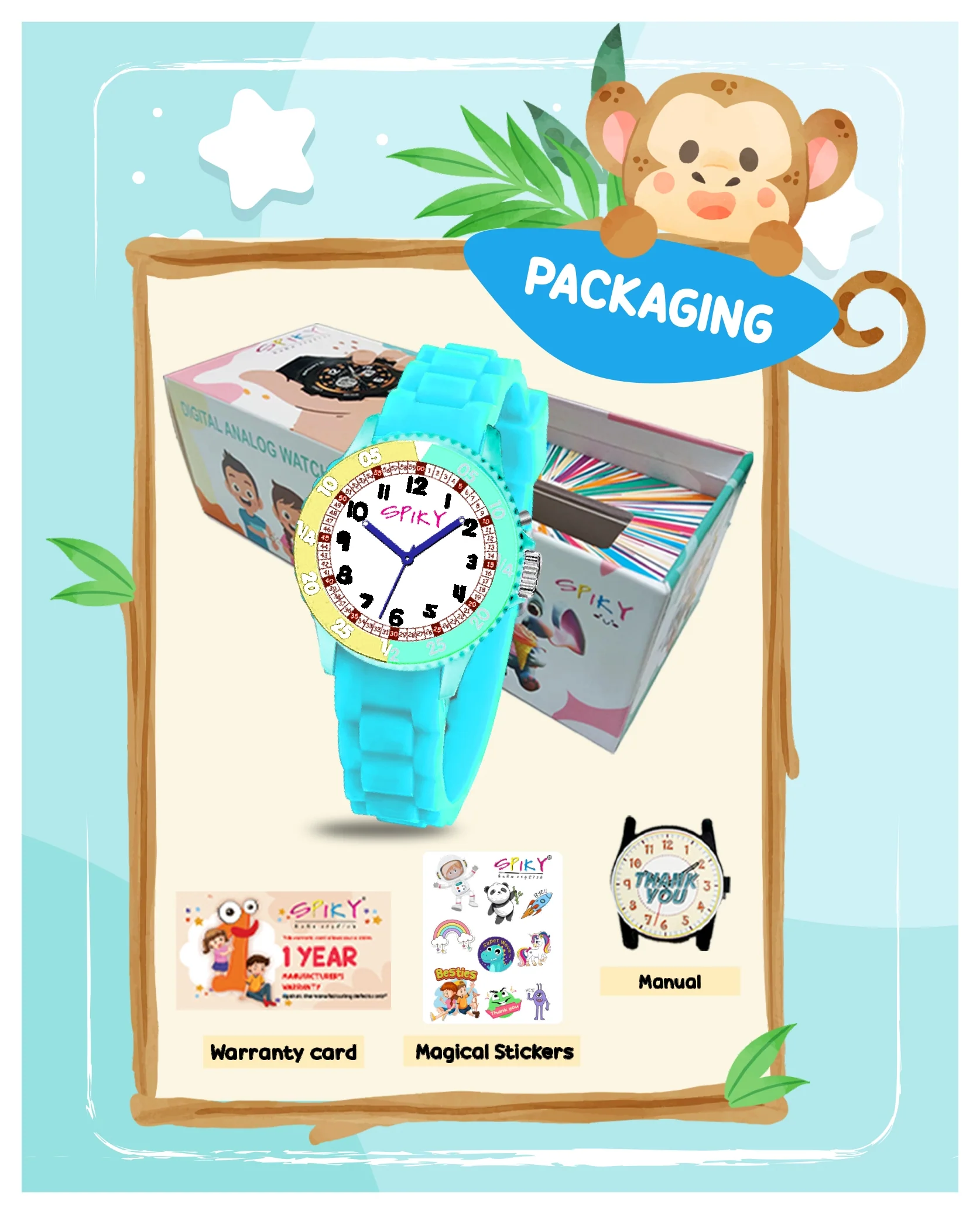 Spiky EVA30 Round Sports Analog Kids Watch - Image 7