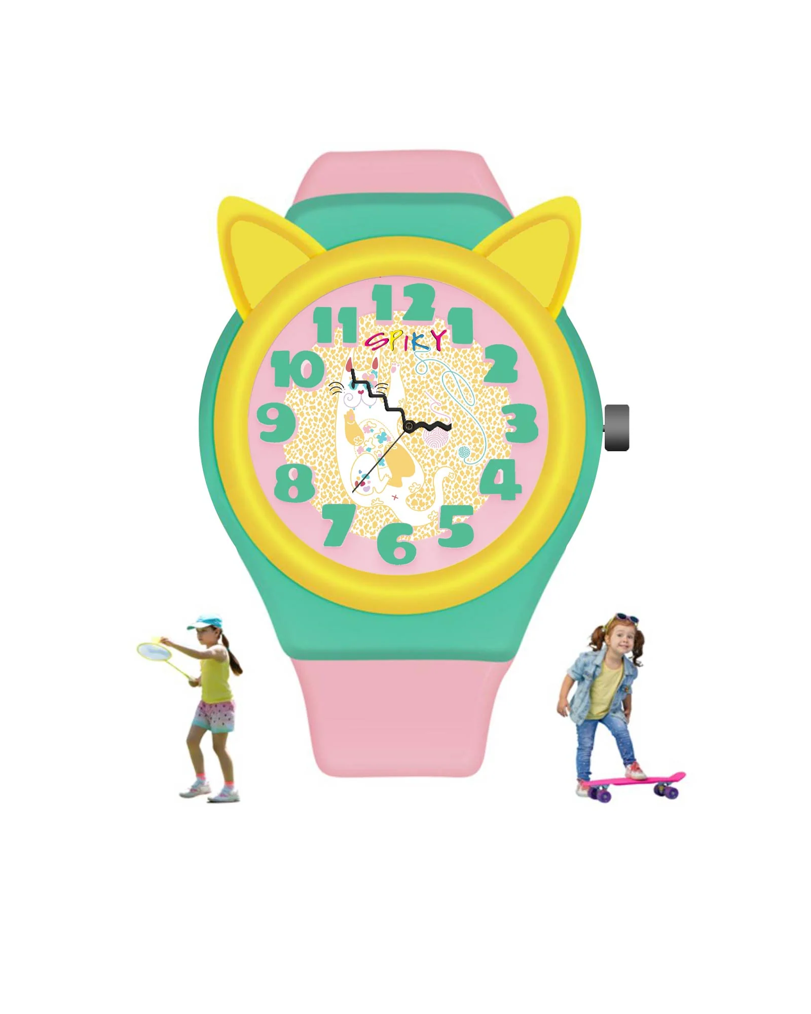 Spiky Fun & Cute Design Analog Kids Watch EVA35 - Image 33