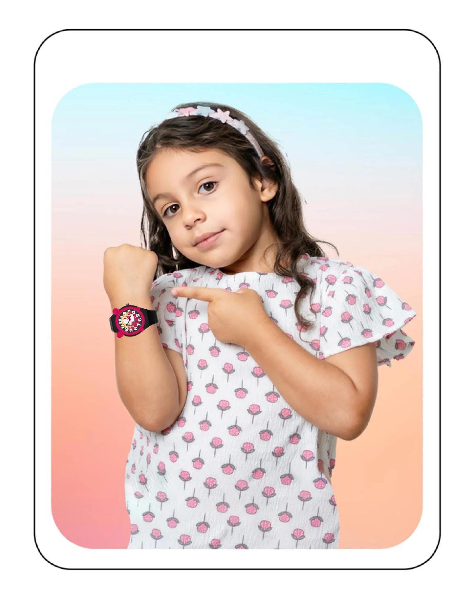 Spiky Fun & Cute Design Analog Kids Watch EVA35 - Image 40