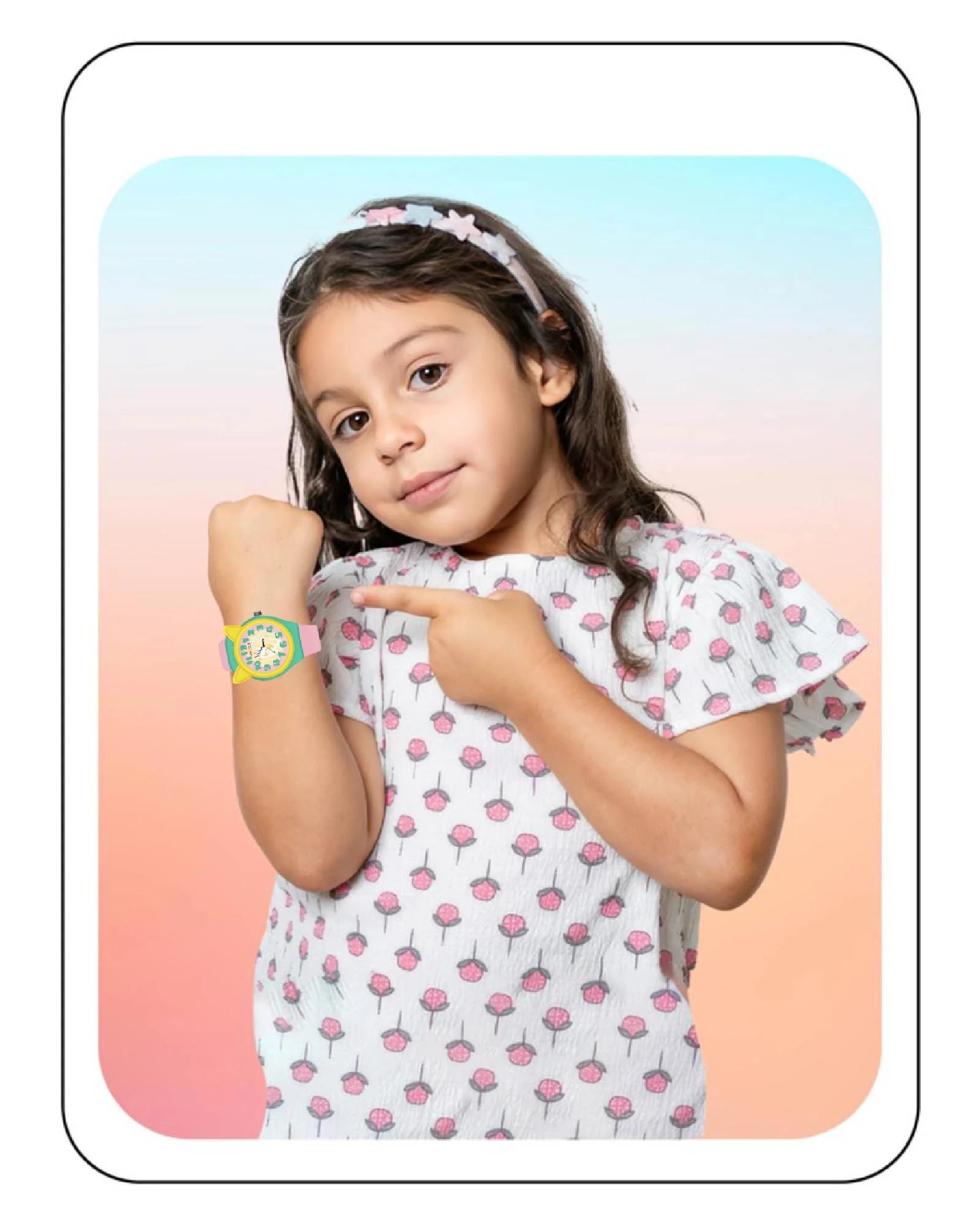 Spiky Fun & Cute Design Analog Kids Watch EVA35 - Image 31