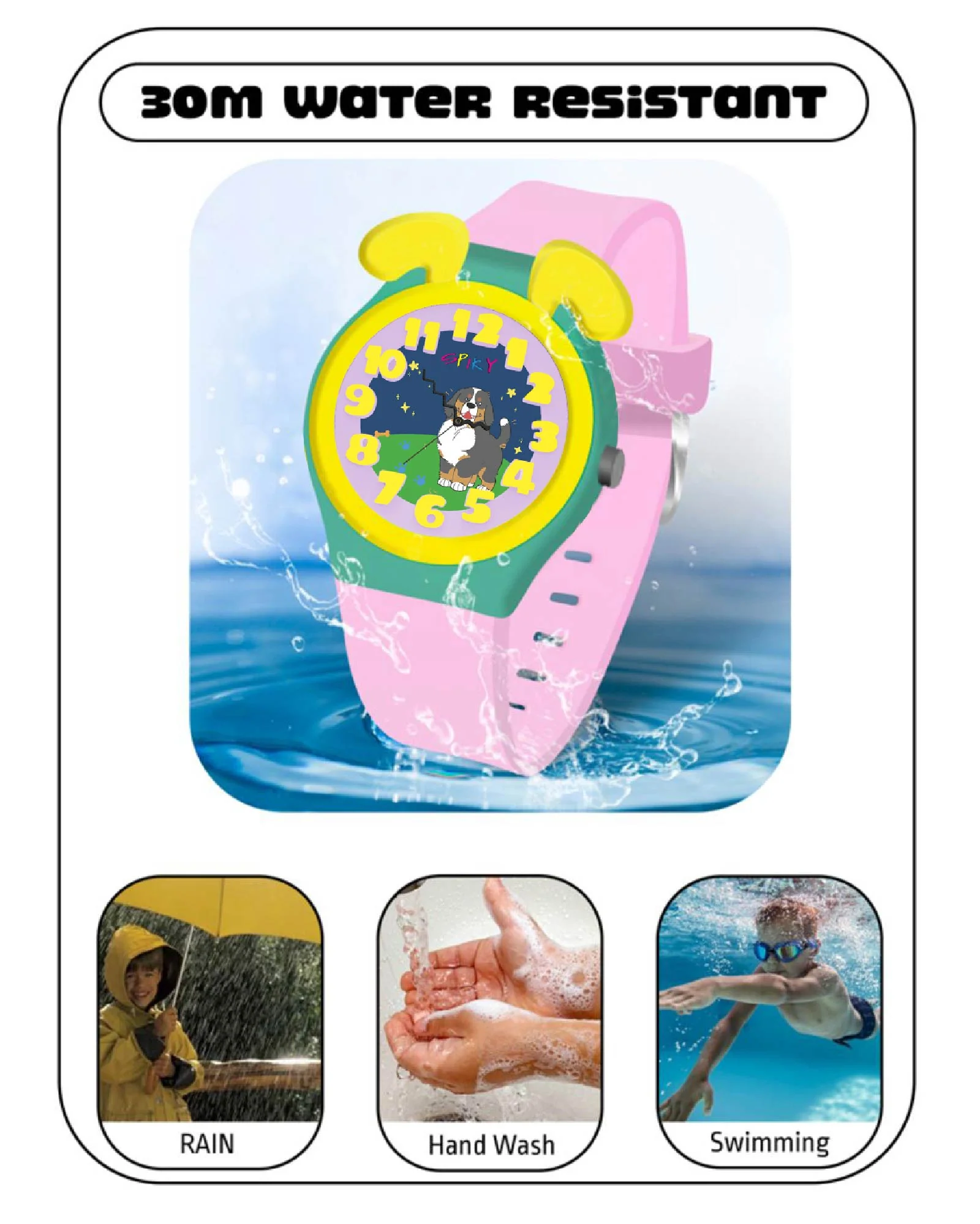 Spiky Fun & Cute Design Analog Kids Watch EVA35 - Image 5