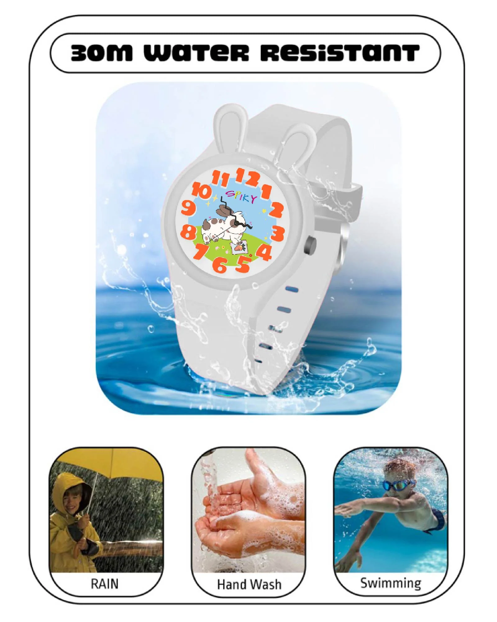 Spiky Fun & Cute Design Analog Kids Watch EVA35 - Image 14