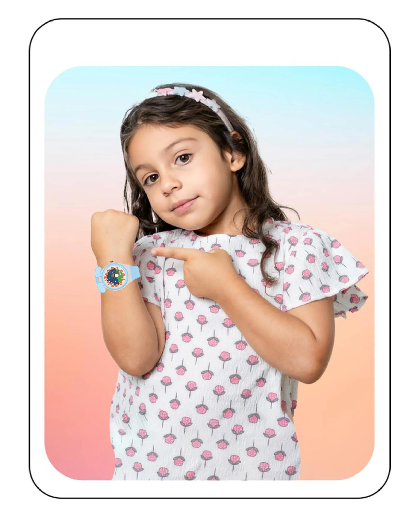 Spiky Fun & Cute Design Analog Kids Watch EVA35 - Image 50