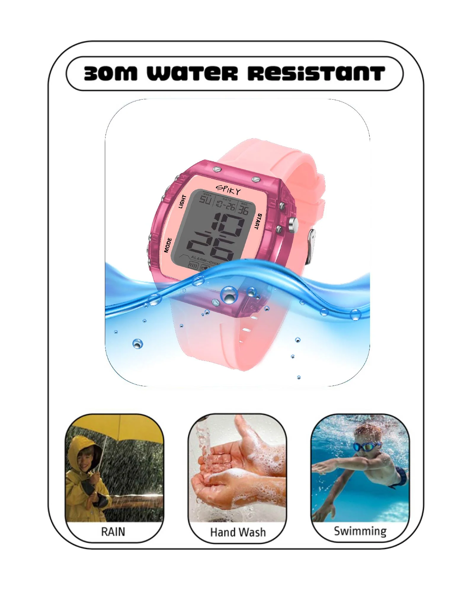 Spiky Digital Sports Watch for Kids EVA36 - Image 15